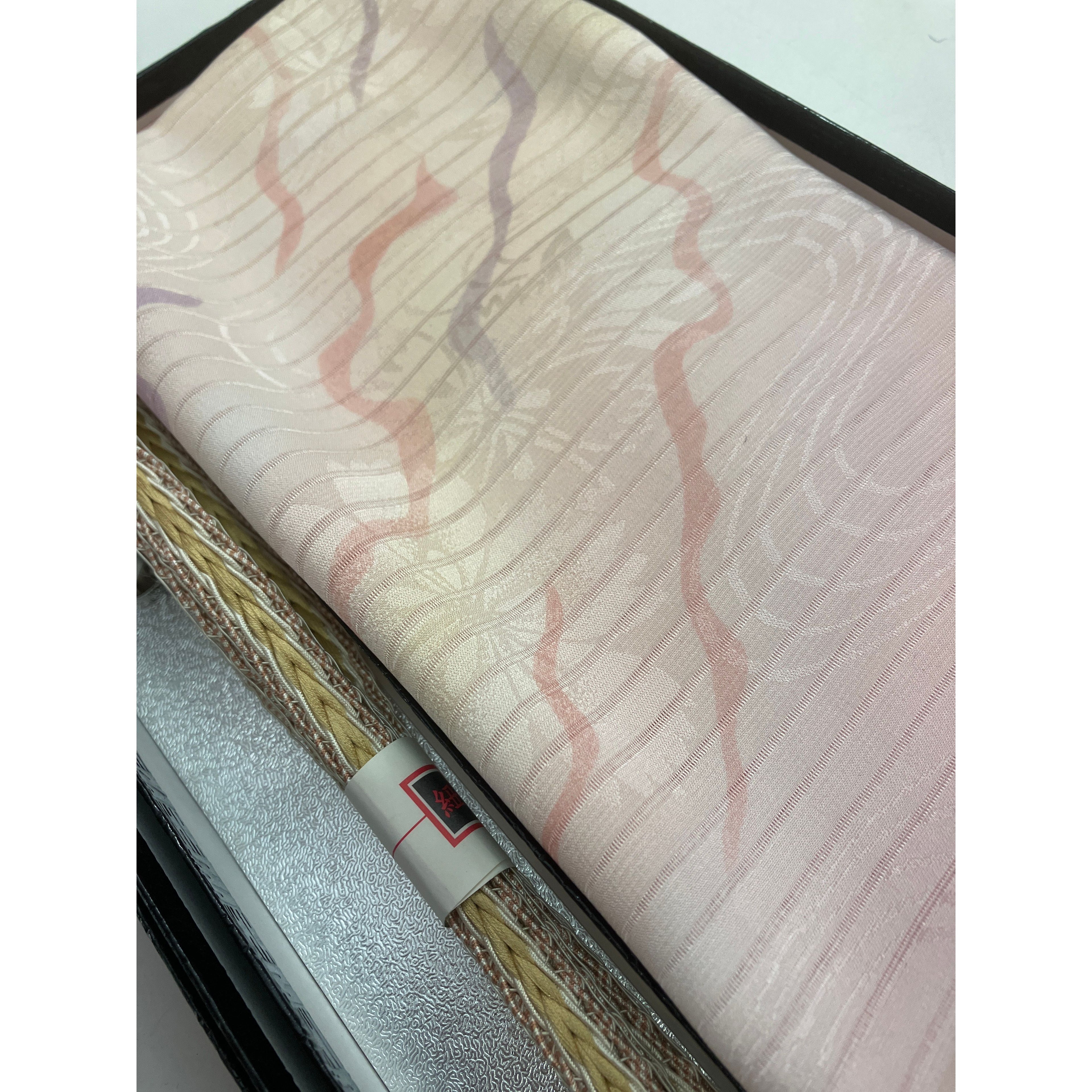 K様お取り置き品 箱無しネコポス発送 絽正絹帯揚げ・レース帯締めセット 202511-A