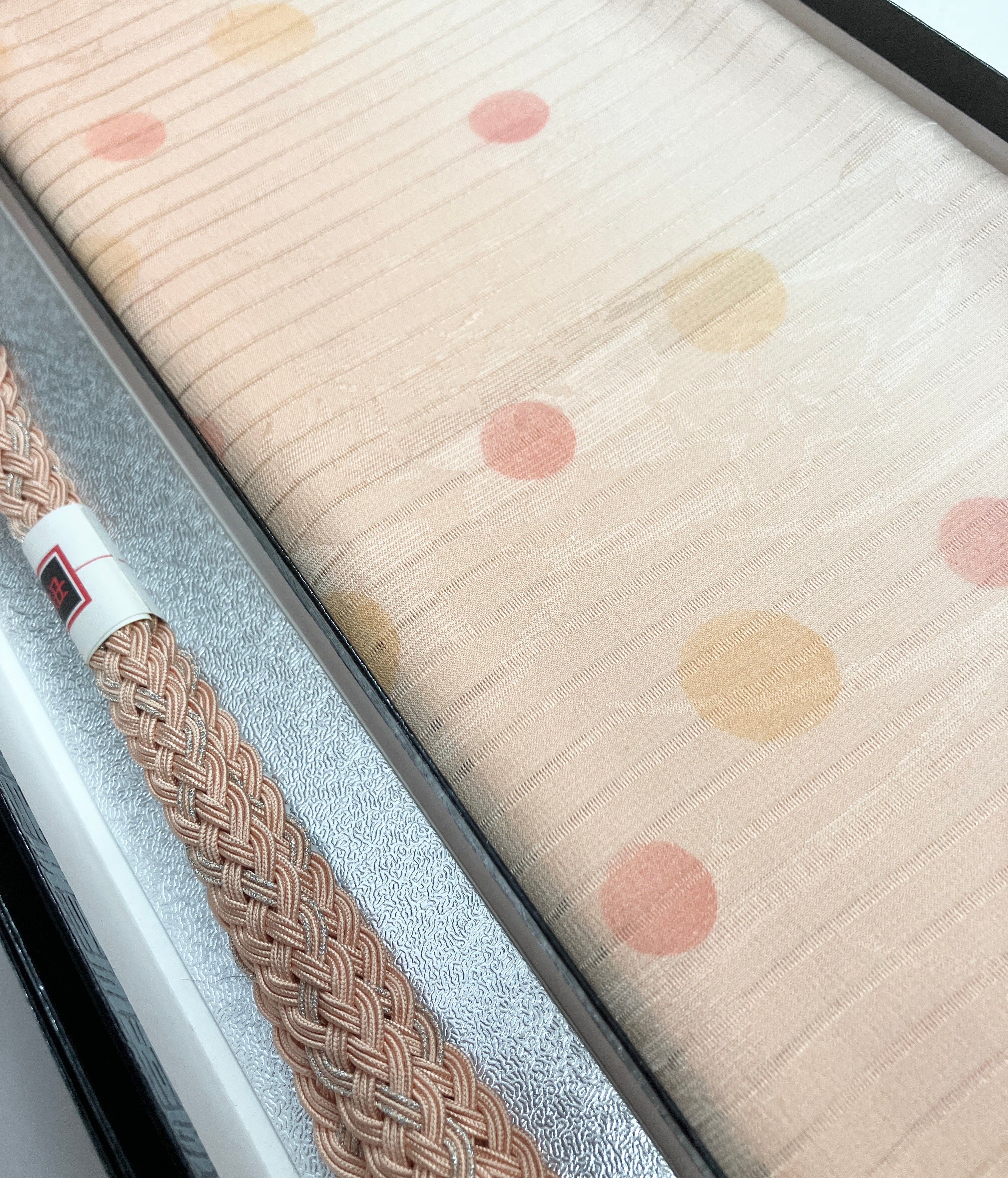 新品 絽正絹帯揚げ・レース帯締めセット 202511-B