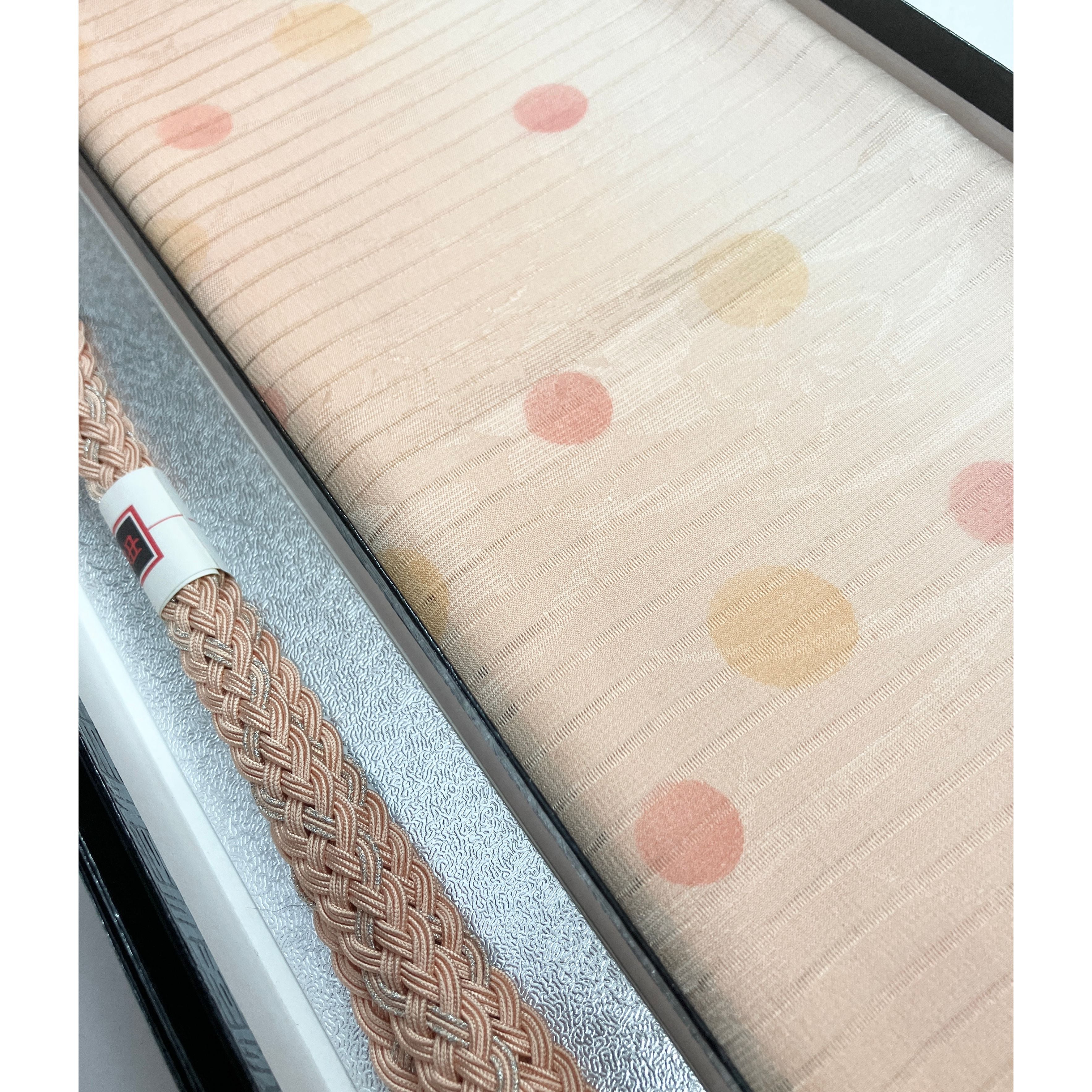 新品 絽正絹帯揚げ・レース帯締めセット 202511-B