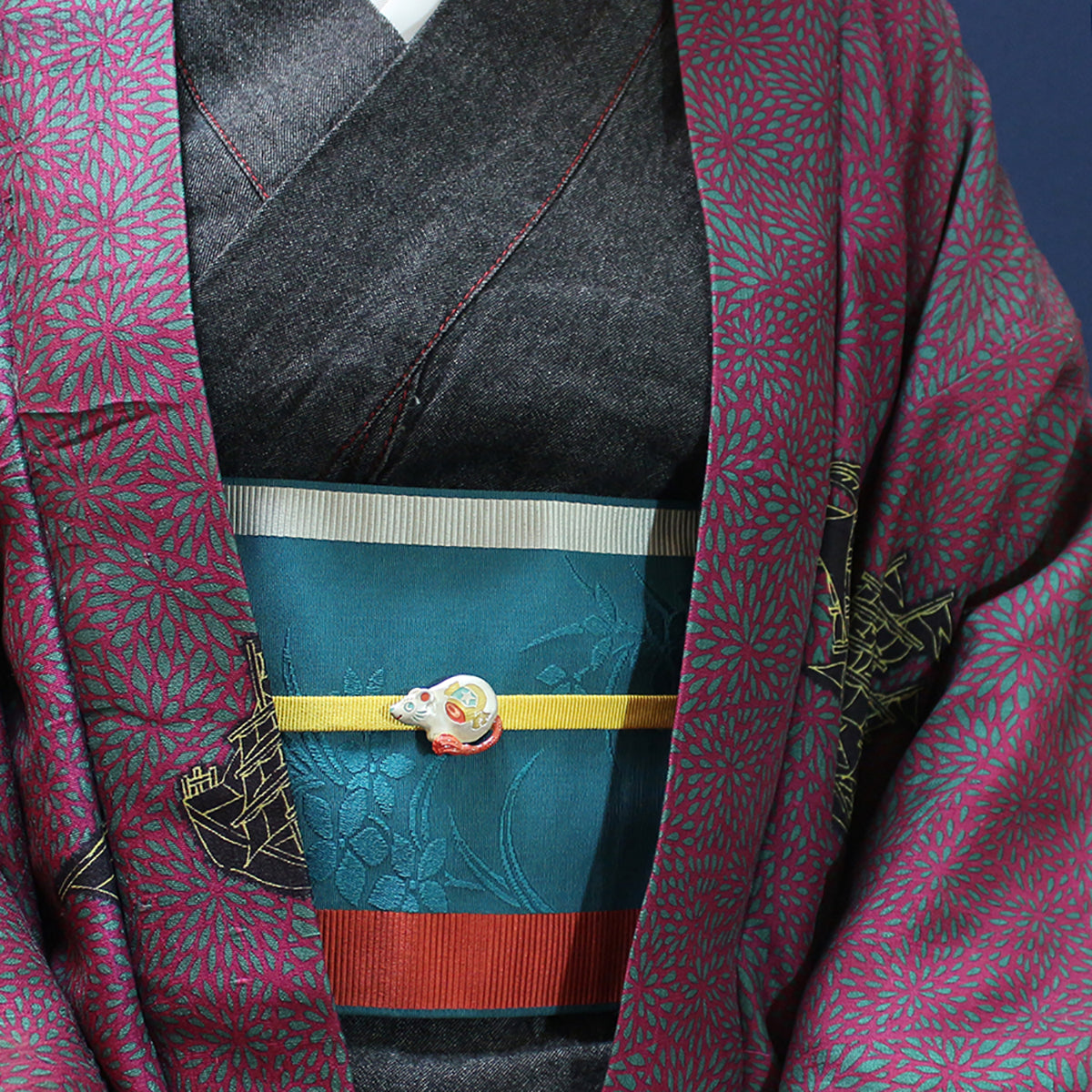 数-SUU- ねずみ帯留め / 帯留め※専用豪華ボックス入り