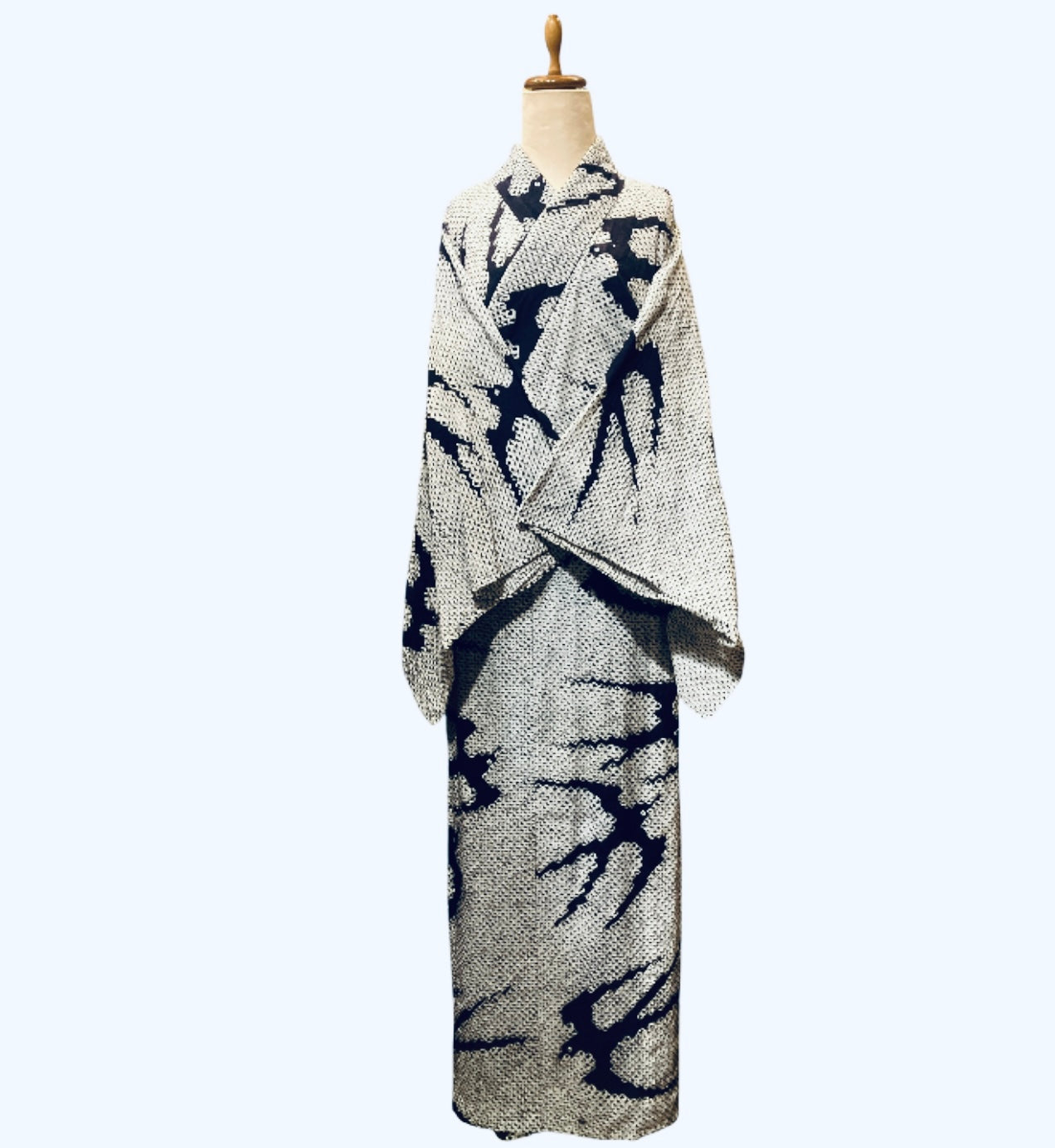 当店お仕立て reuse 美品 有松絞り 浴衣 燕柄 ※帯は参考商品 KIY2606-0002