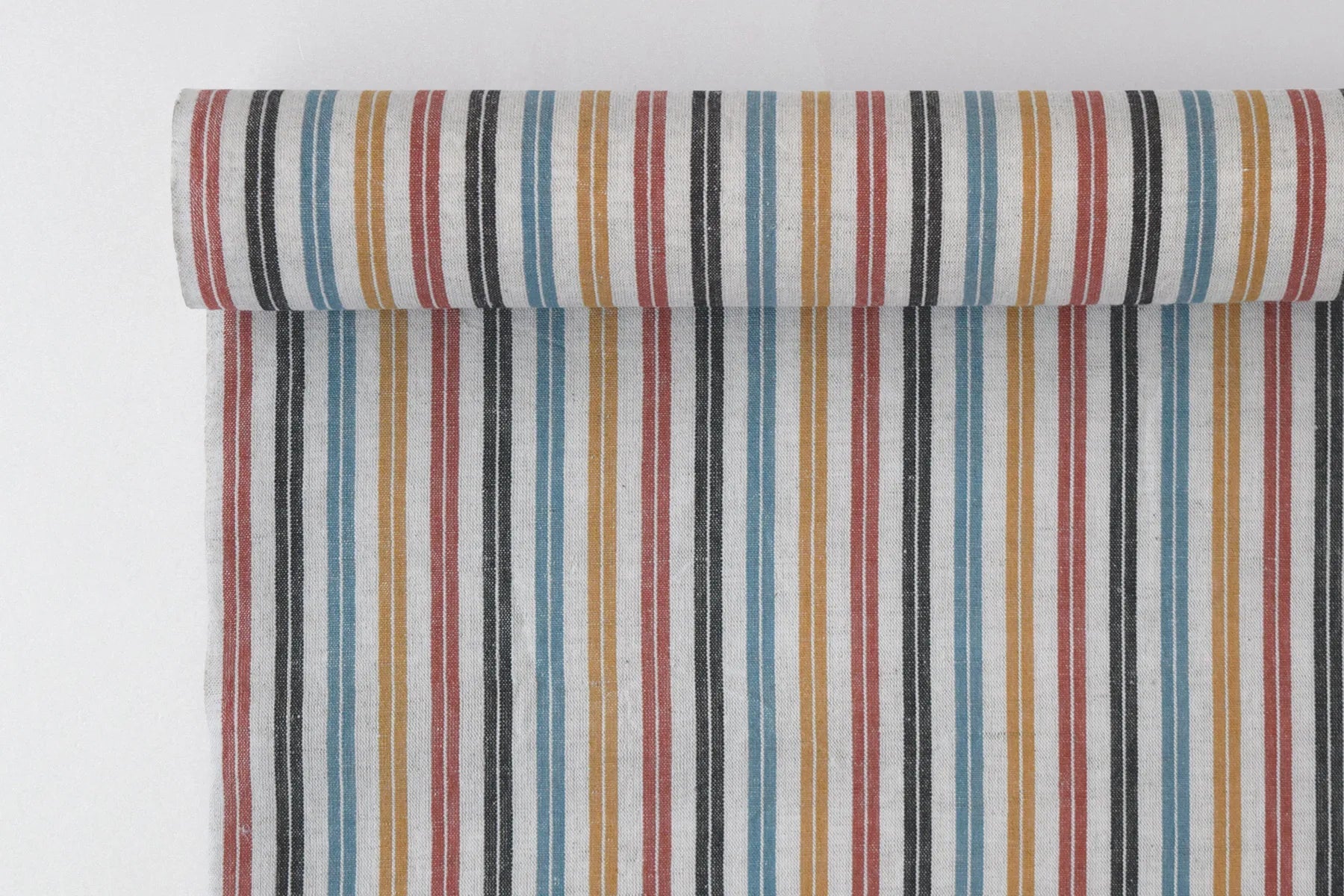 池沼織工房 棉麻 遠州縞 2022/07 反物 池沼織工房 千織