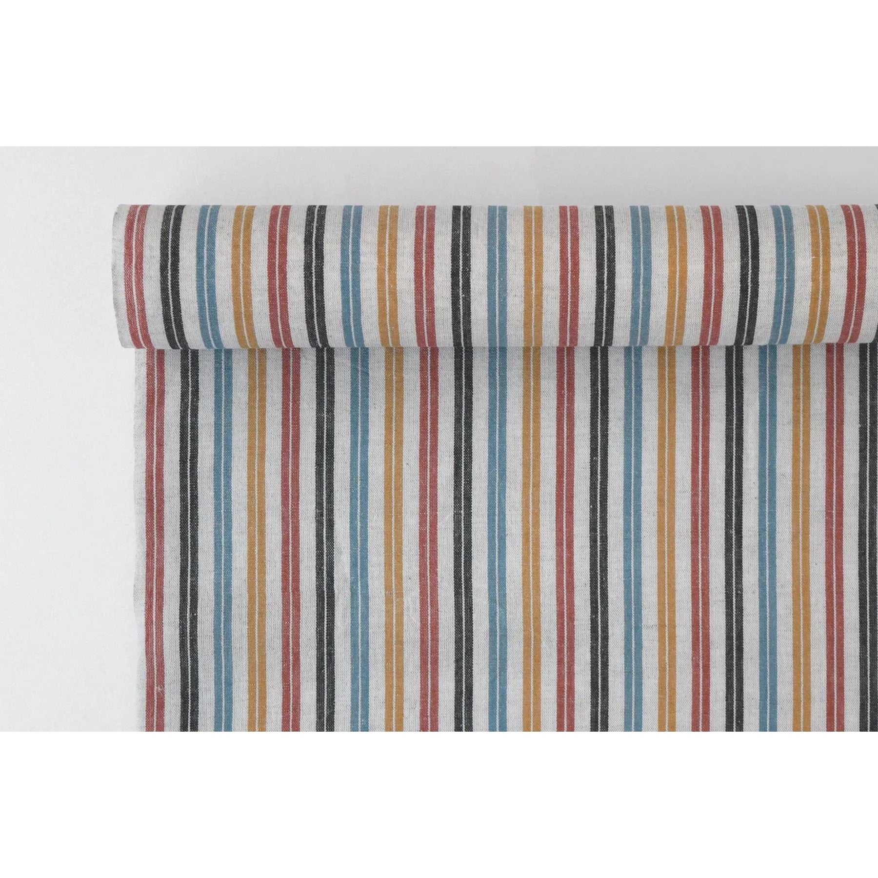 池沼織工房 棉麻 遠州縞 2022/07 反物 池沼織工房 千織