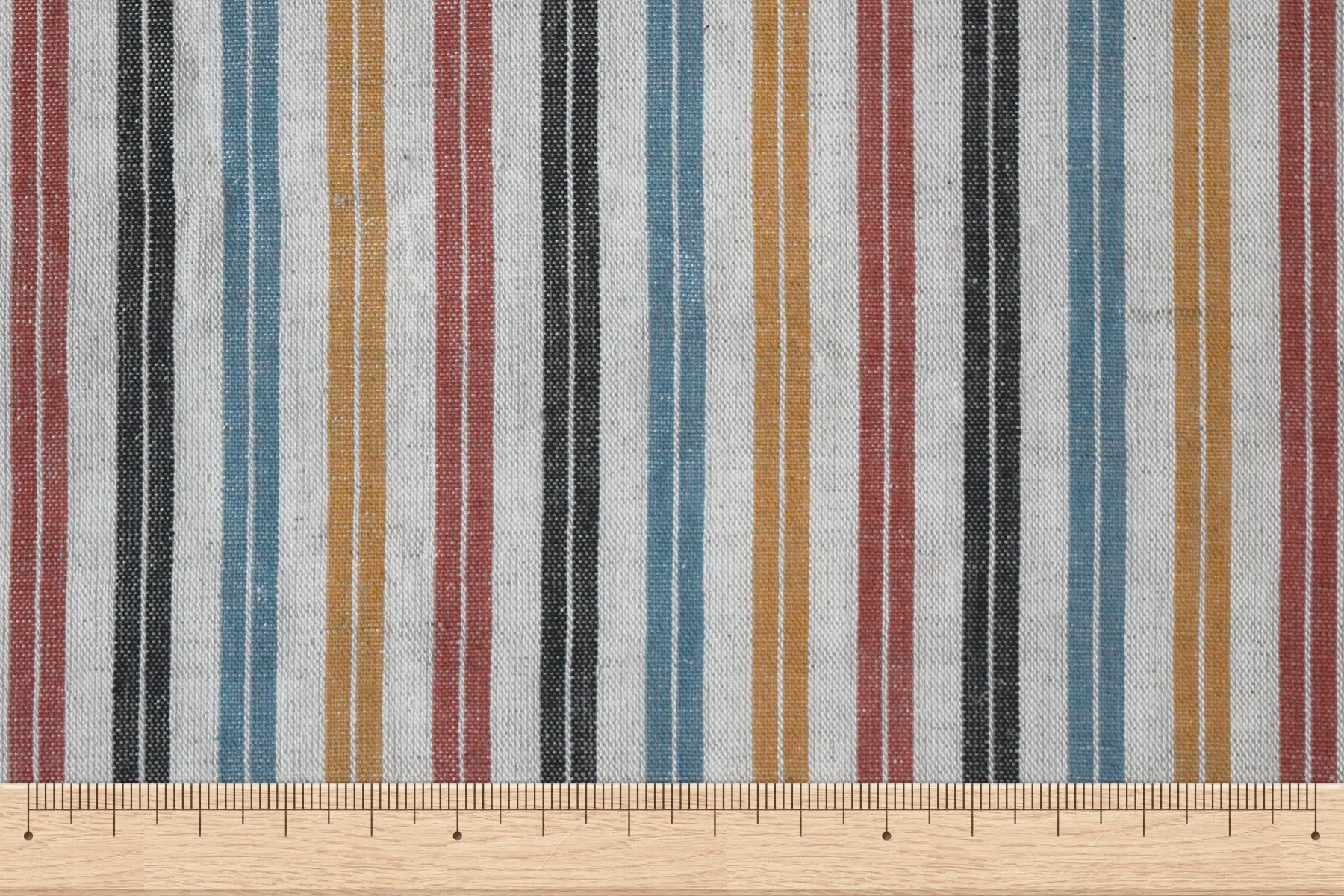 池沼織工房 棉麻 遠州縞 2022/07 反物 池沼織工房 千織