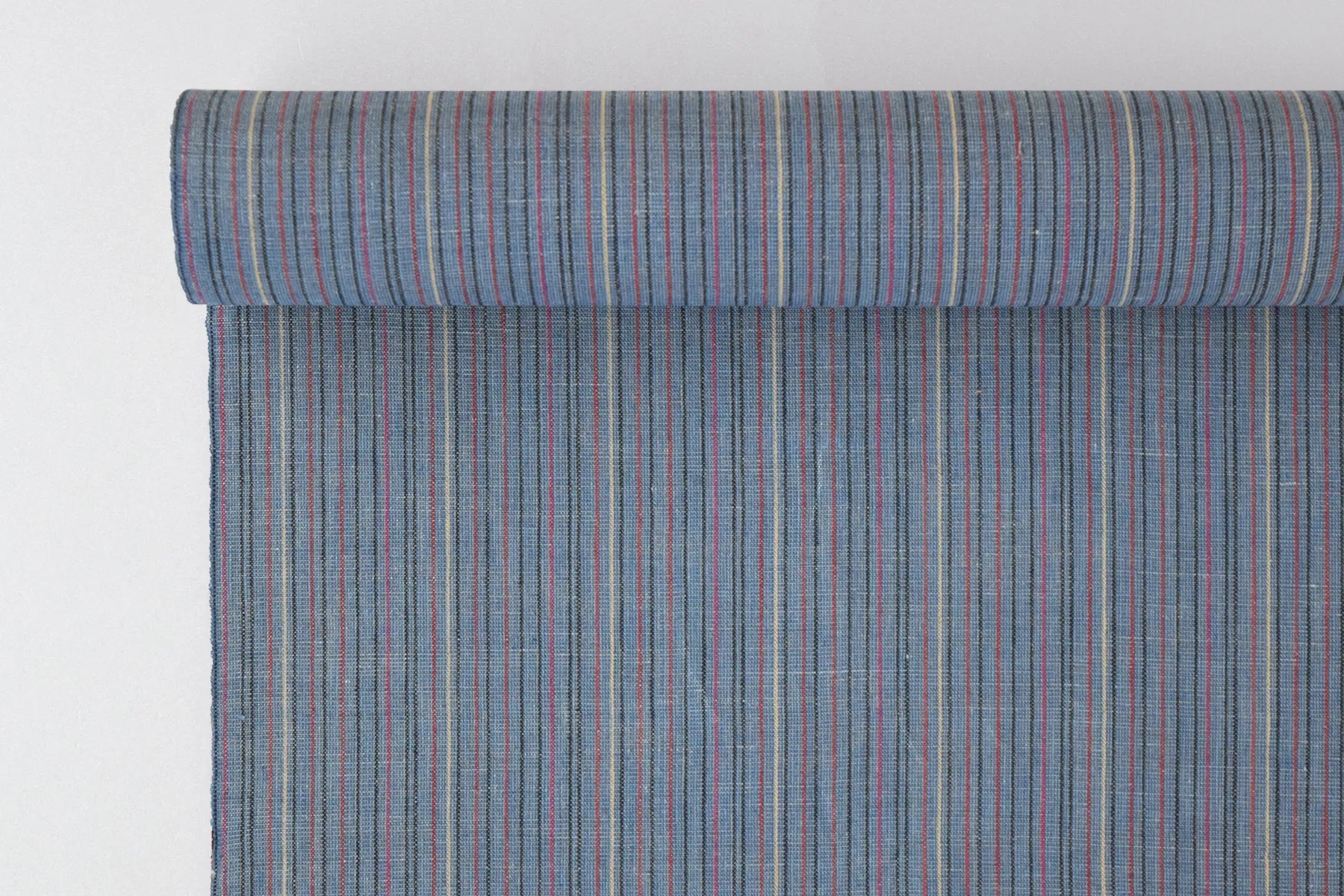 池沼織工房 棉麻 遠州縞 2022/10 反物 池沼織工房 千織