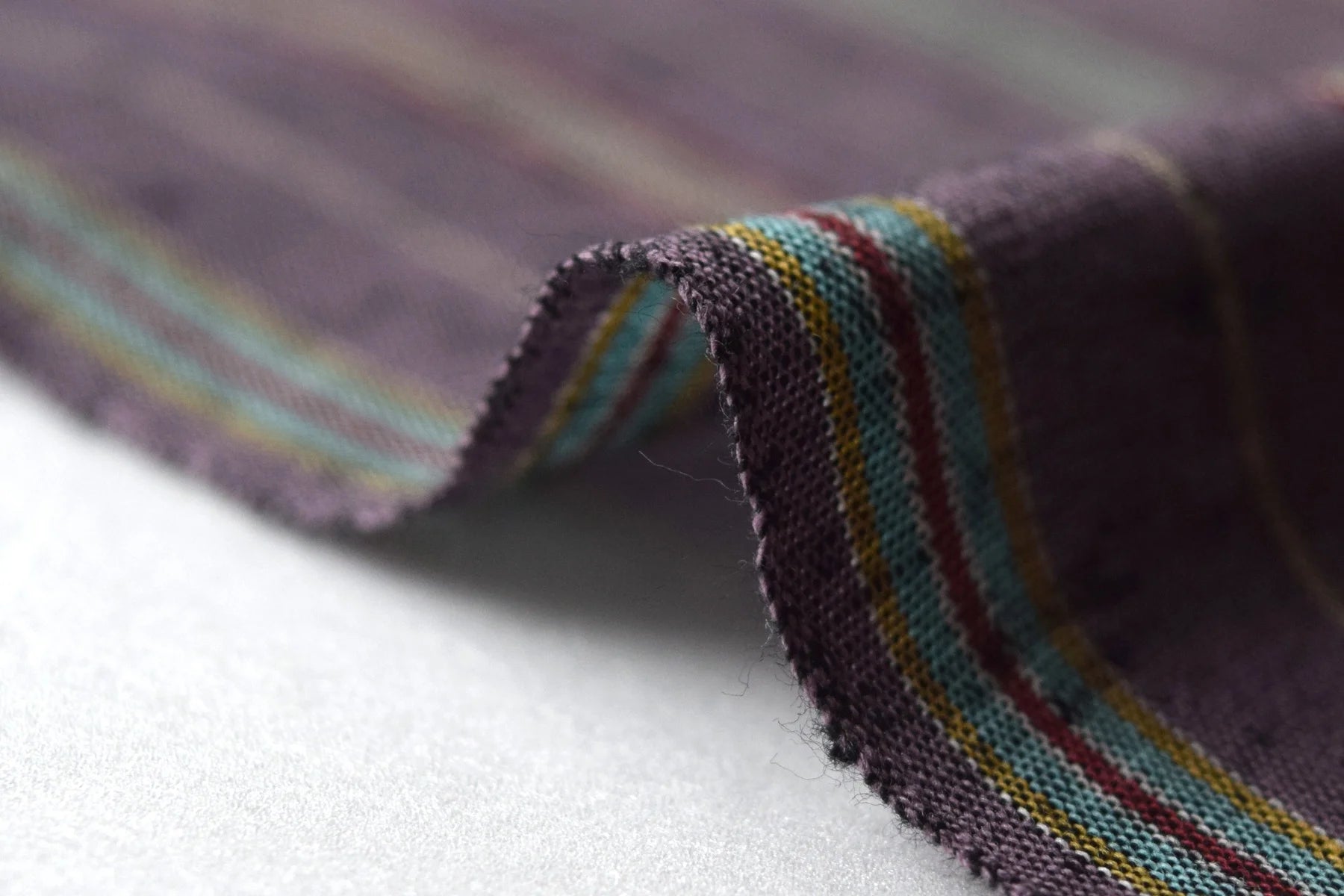 池沼織工房 千織 遠州棉紬 遠州縞 桔梗 ※メートル売り(1=1m) fabric 池沼織工房 千織