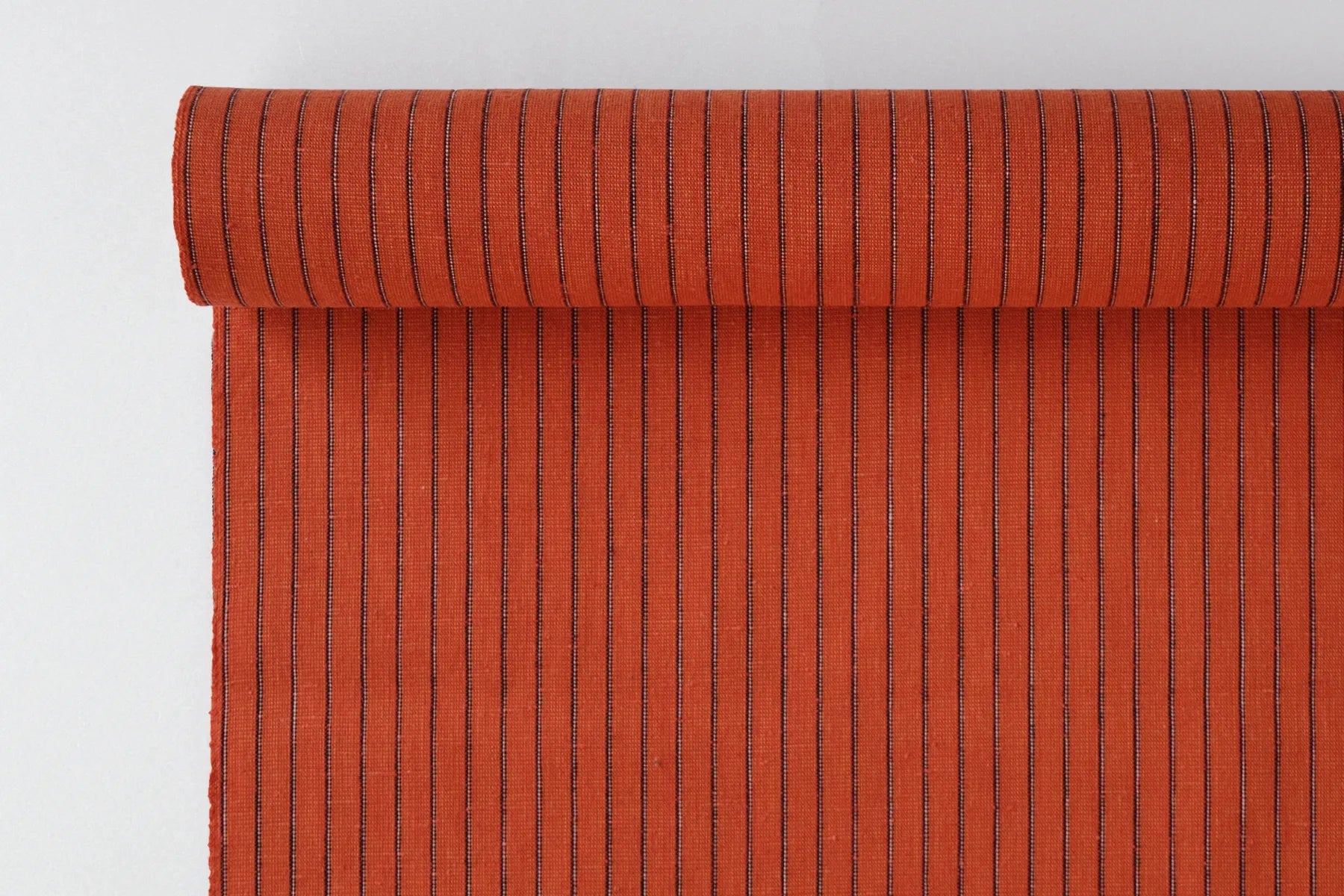 池沼織工房 千織 遠州木綿 遠州縞 鬼灯※メートル売り(1=1m) fabric 池沼織工房 千織