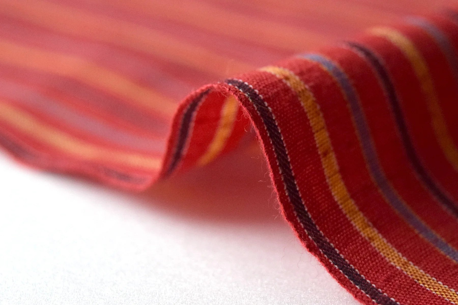 池沼織工房 千織 遠州木綿 遠州縞 黄昏 ※メートル売り(1=1m) fabric 池沼織工房 千織