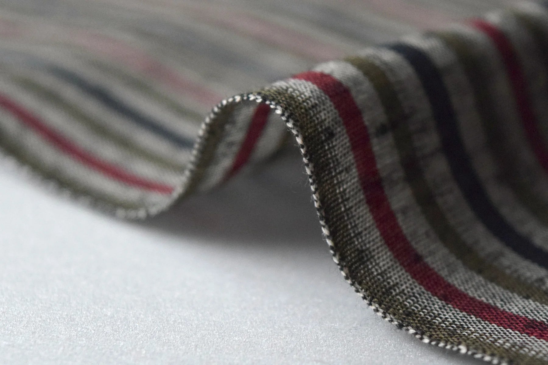 池沼織工房 千織 遠州木綿 遠州縞 凩 ※メートル売り(1=1m) fabric 池沼織工房 千織