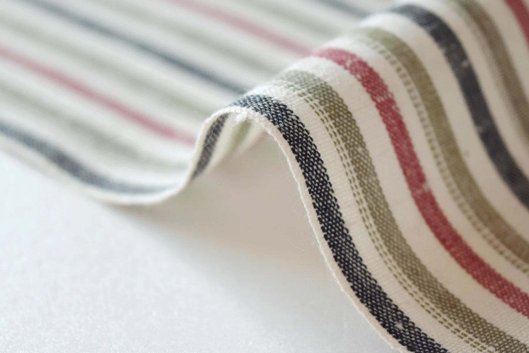 池沼織工房 千織 遠州木綿 遠州縞 南天 ※メートル売り(1=1m) fabric 池沼織工房 千織