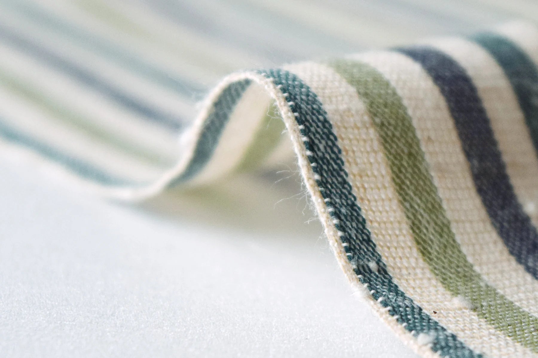 池沼織工房 千織 遠州木綿 遠州縞 若菜 ※メートル売り(1=1m) fabric 池沼織工房 千織