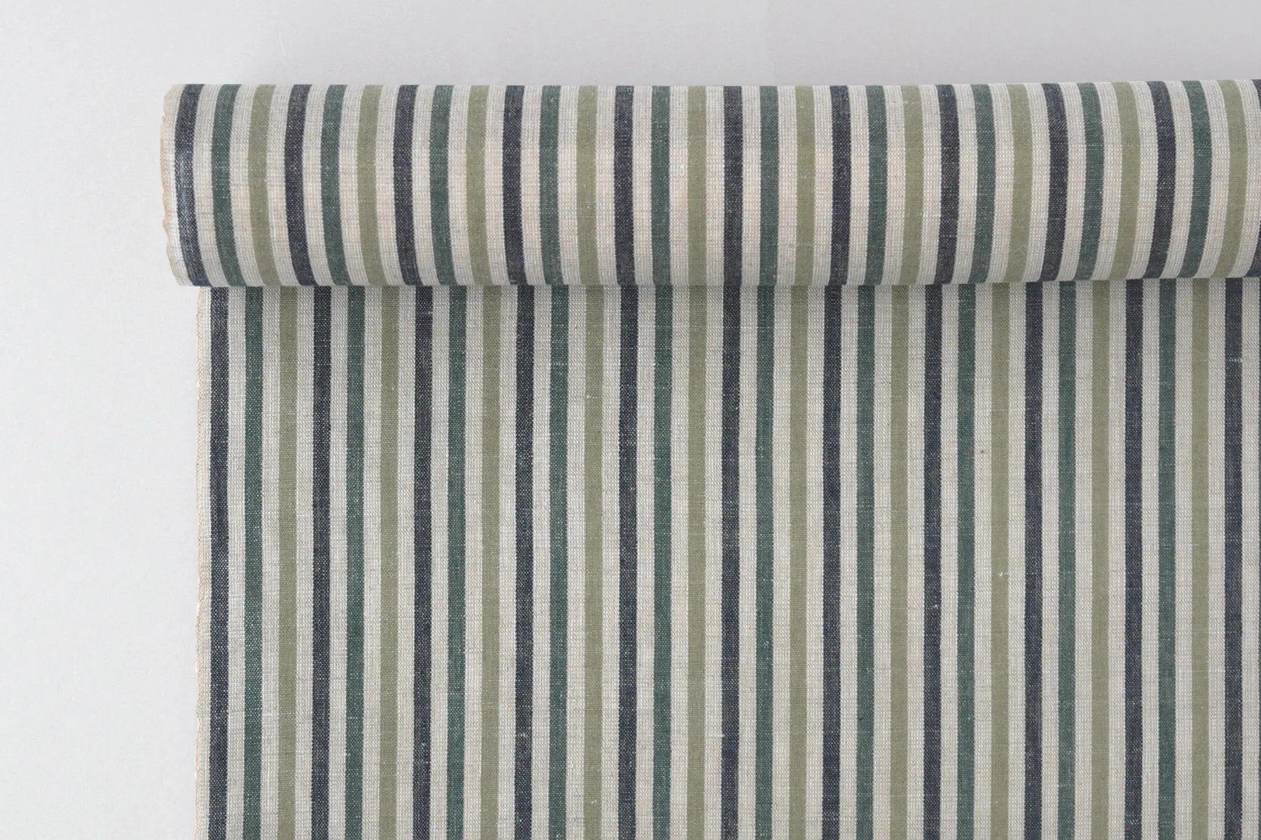 池沼織工房 千織 遠州木綿 遠州縞 若菜 ※メートル売り(1=1m) fabric 池沼織工房 千織