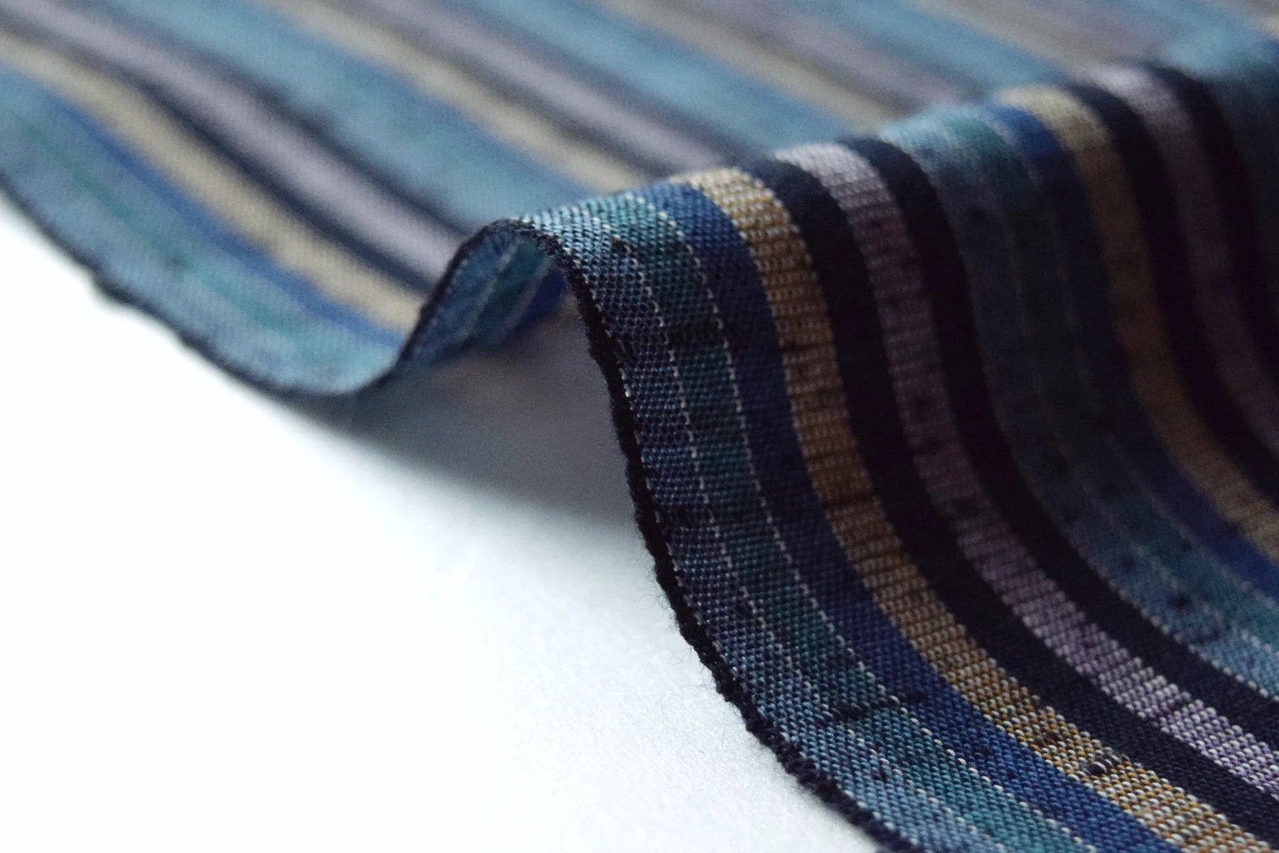 池沼織工房 千織 遠州木綿 遠州縞 蜃気楼※メートル売り(1=1m) fabric 池沼織工房 千織