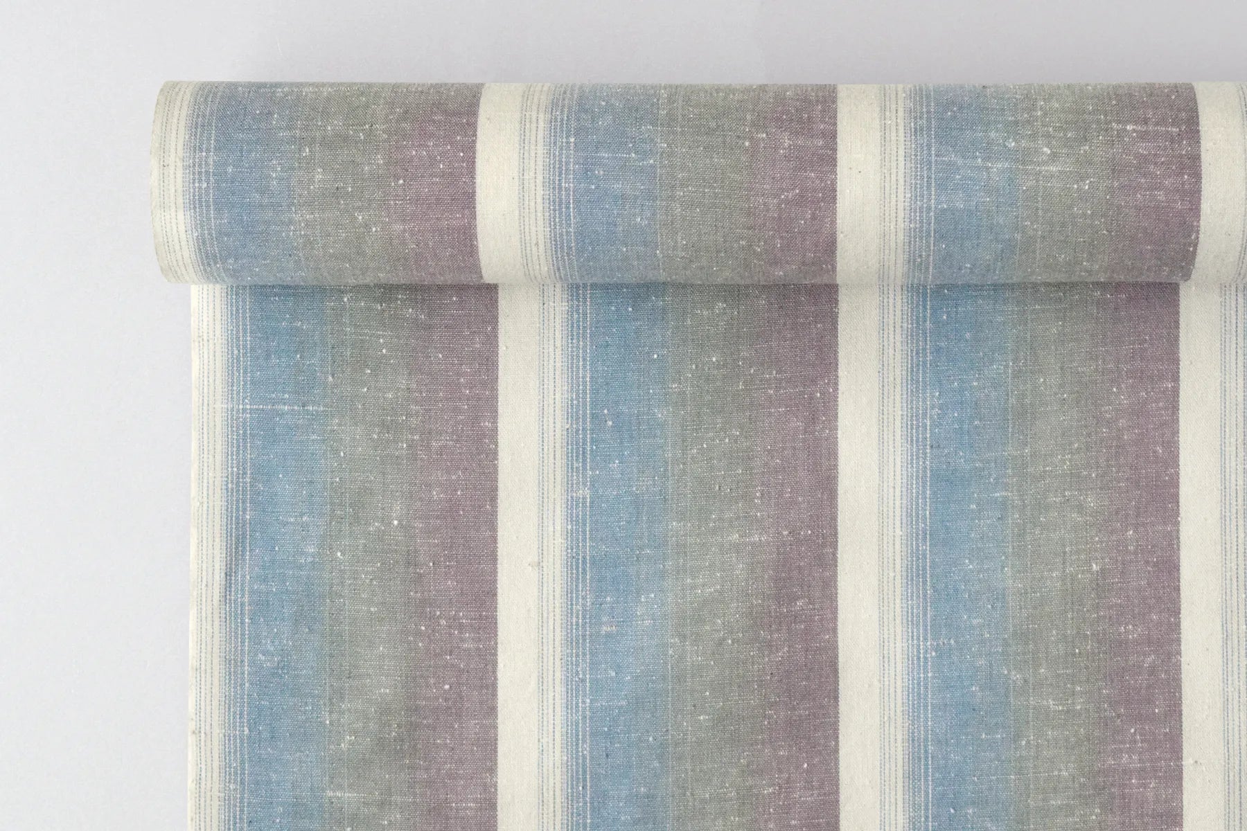 池沼織工房 千織 遠州木綿 遠州縞 月白 ※メートル売り(1=1m) fabric 池沼織工房 千織