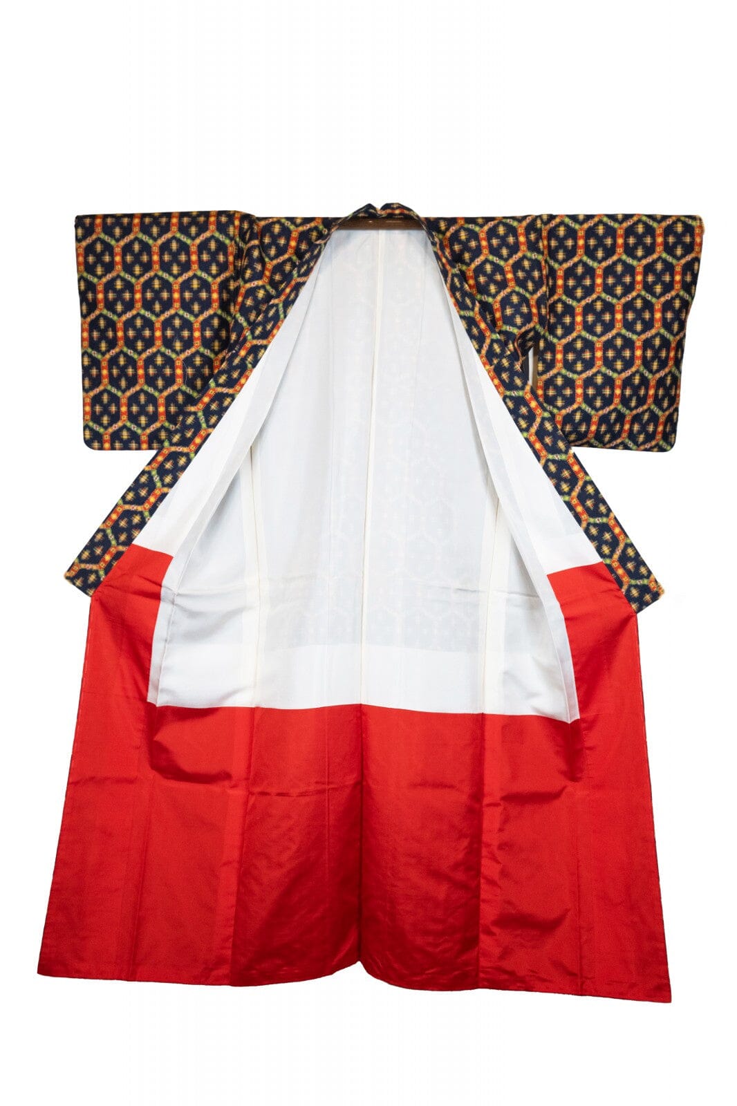 紬 身丈168cm 裄丈68cm 正絹 袷 バチ衿 KIA202502-0002 used