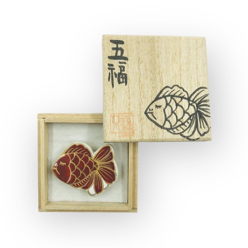 GO!FUKU 五福 帯留 金魚 赤 帯留 GO!FUKU 五福