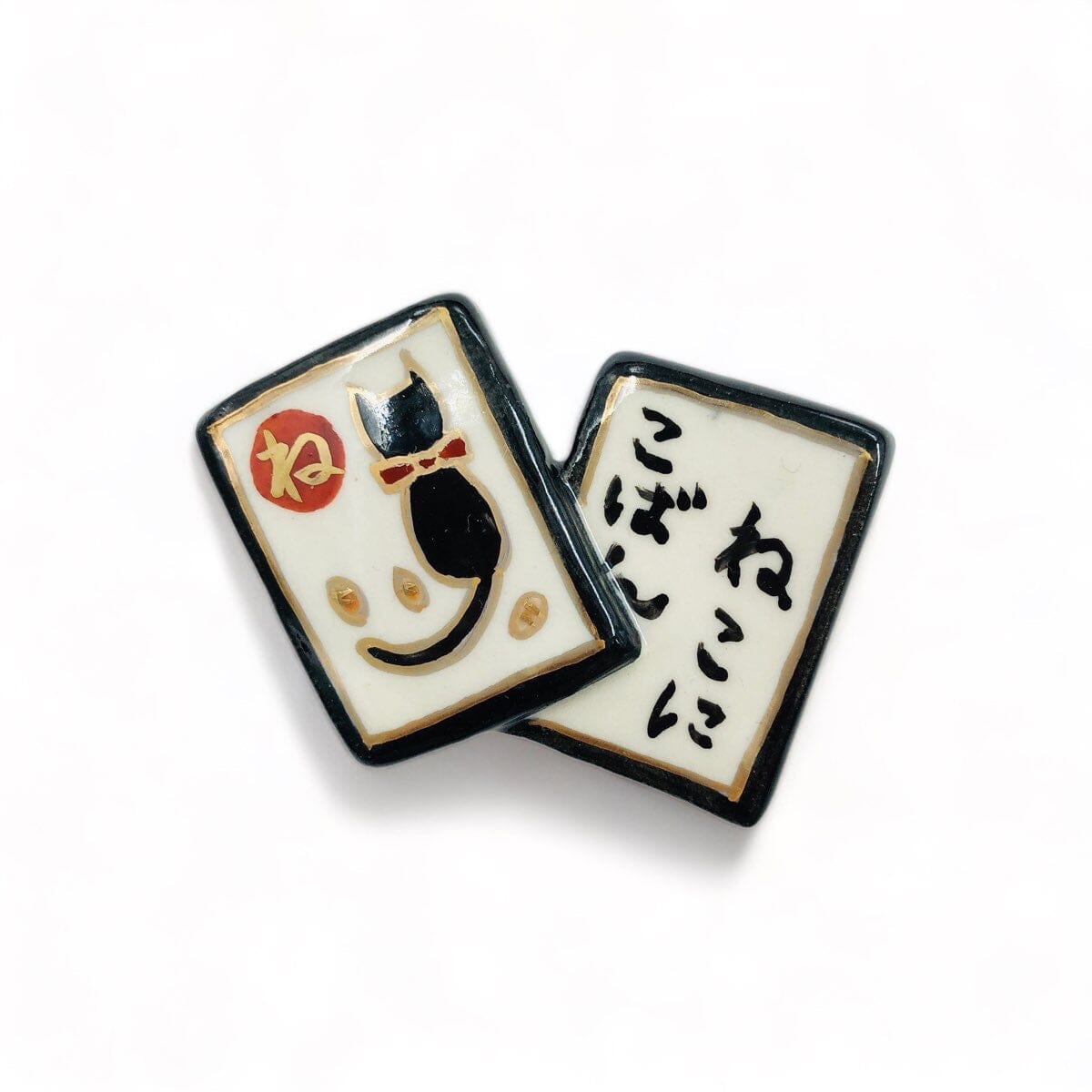 GO!FUKU 五福 帯留 カルタ 猫に小判 帯留 GO!FUKU 五福