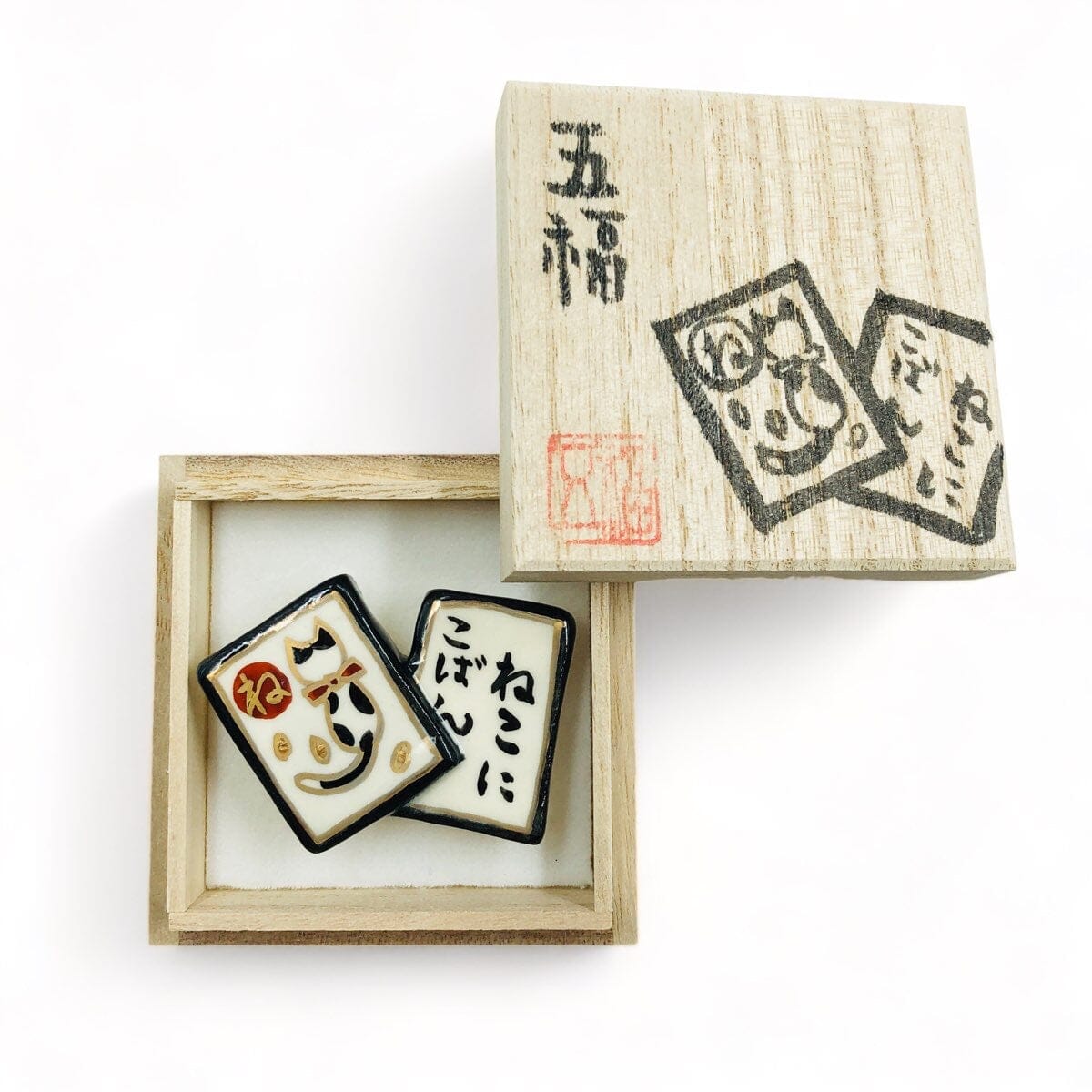 GO!FUKU 五福 帯留 カルタ 猫に小判 帯留 GO!FUKU 五福