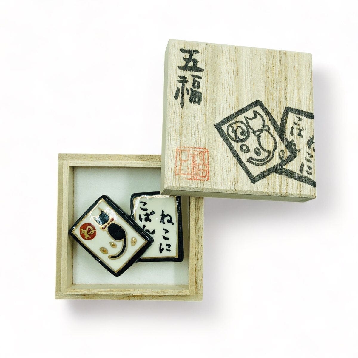 GO!FUKU 五福 帯留 カルタ 猫に小判 帯留 GO!FUKU 五福