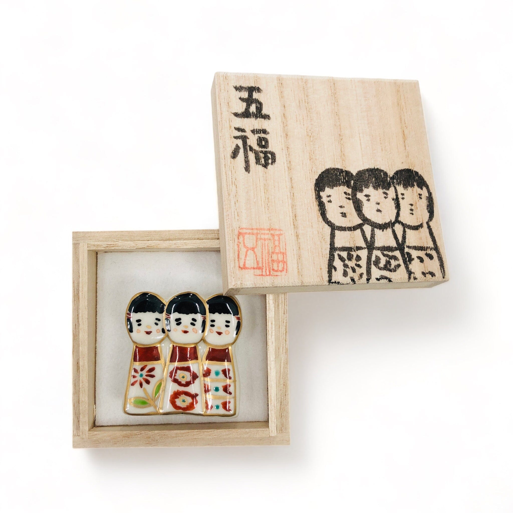GO!FUKU 五福 帯留 こけし 帯留 GO!FUKU 五福