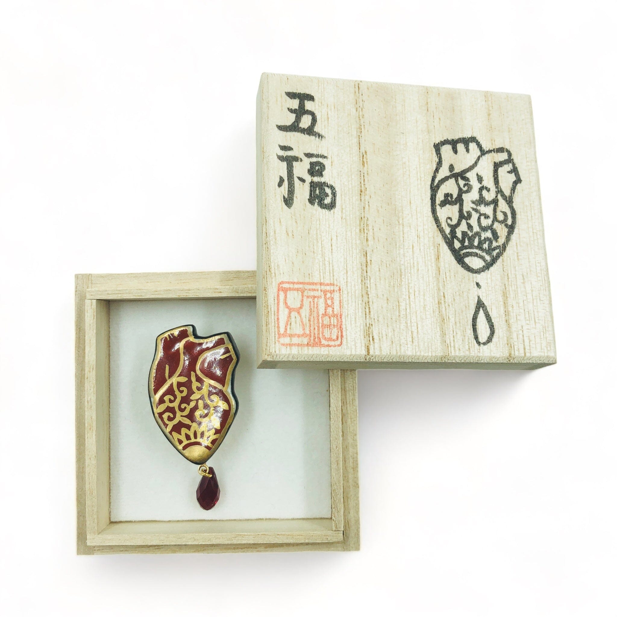 GO!FUKU 五福 帯留 心臓 帯留 GO!FUKU 五福