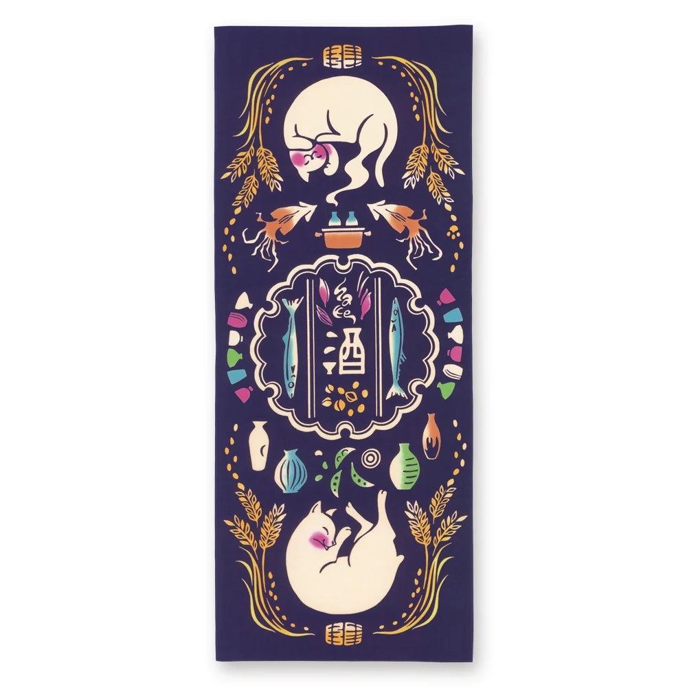 宮本(株) kenema 手ぬぐい酔い猫 風呂敷 宮本株式会社