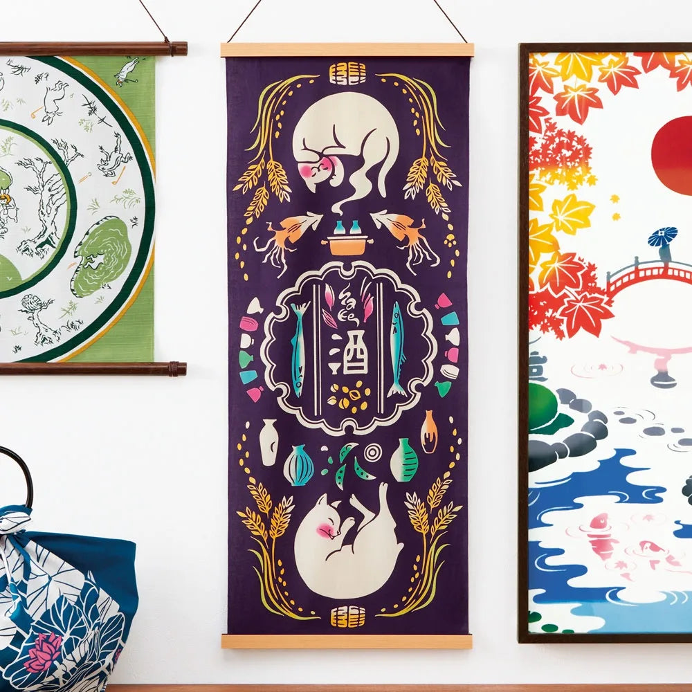 宮本(株) kenema 手ぬぐい酔い猫 風呂敷 宮本株式会社