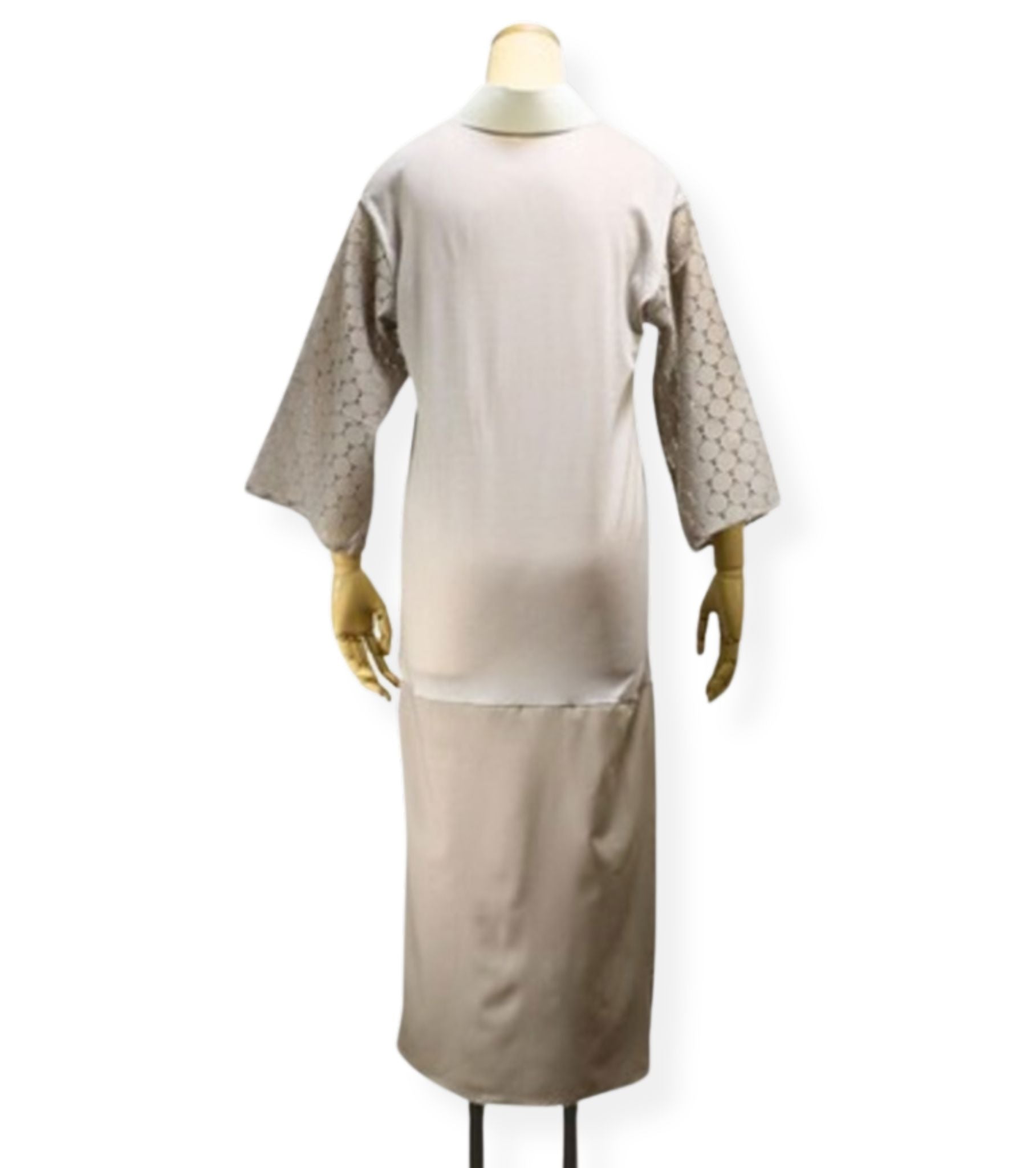 ふぁんじゅ ベルスリーブ襦袢 プレーン衿 グレージュ 【 スリップ型 襦袢 】 大原商店