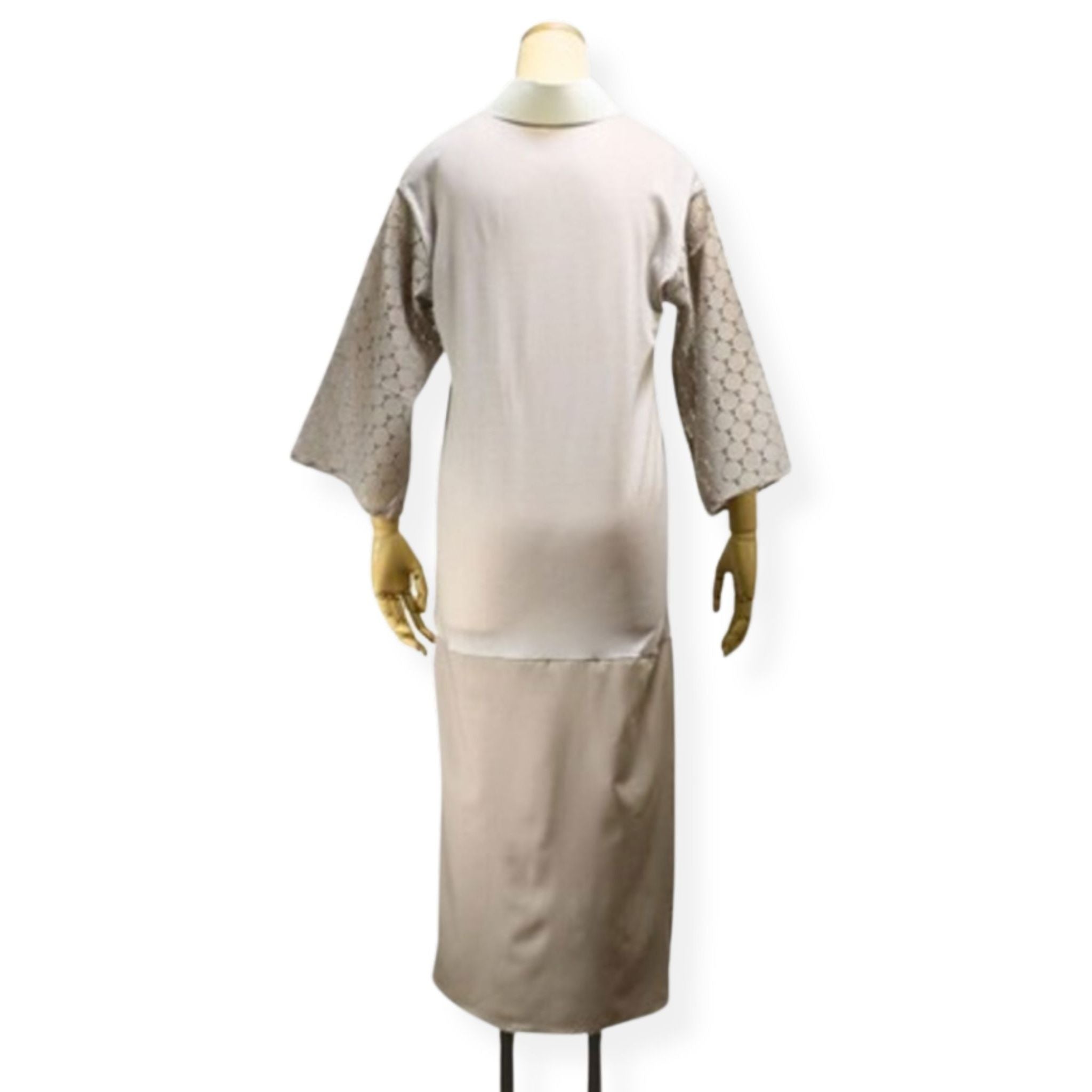 ふぁんじゅ ベルスリーブ襦袢 プレーン衿 グレージュ 【 スリップ型 襦袢 】 大原商店