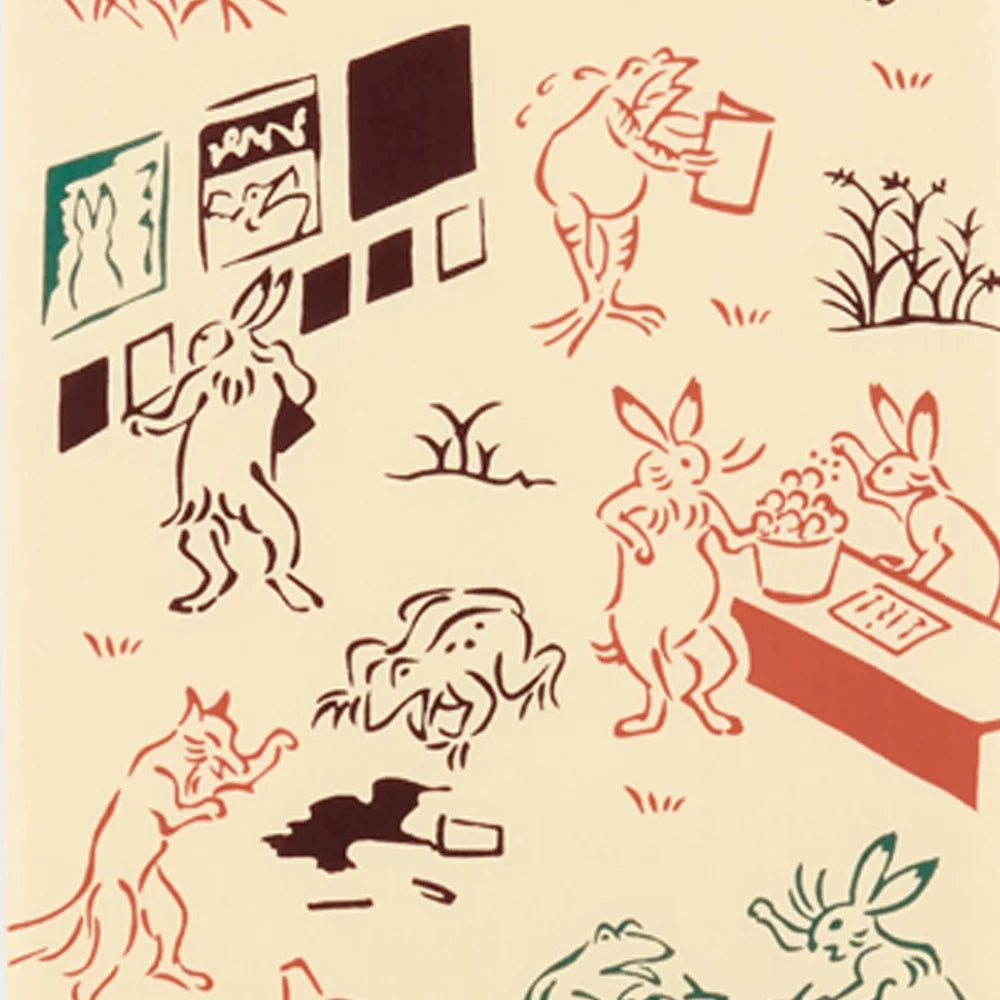 【JIKAN STYLE】注染手ぬぐい 鳥獣戯画 シネマ てぬぐい 宮本株式会社