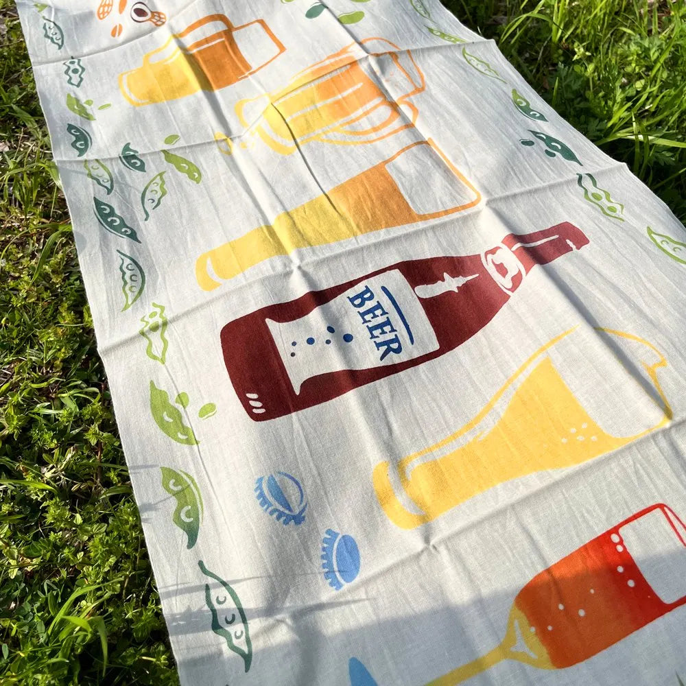 今期在庫限り【kenema 】注染手ぬぐい ビール 風呂敷 宮本株式会社