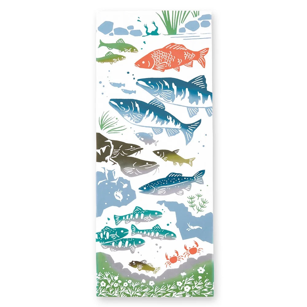 【kenema】注染手ぬぐい 淡水魚 てぬぐい 宮本株式会社