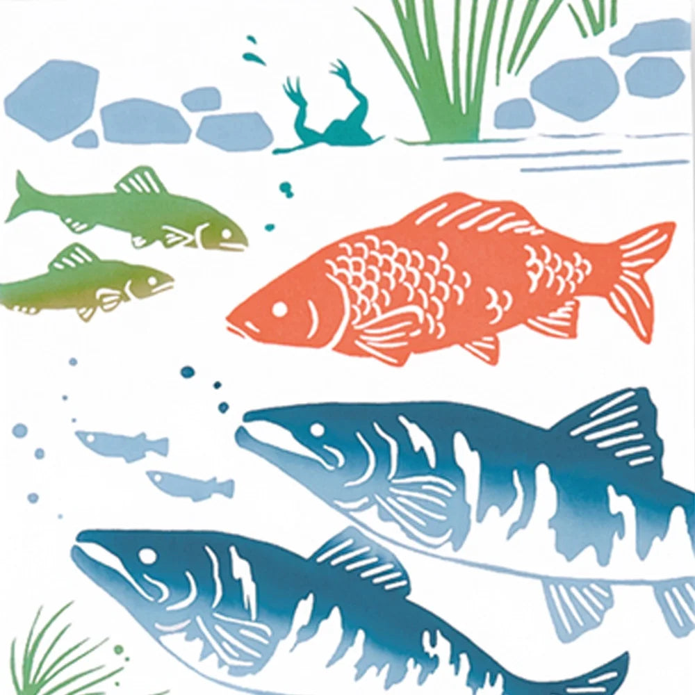 【kenema】注染手ぬぐい 淡水魚 てぬぐい 宮本株式会社