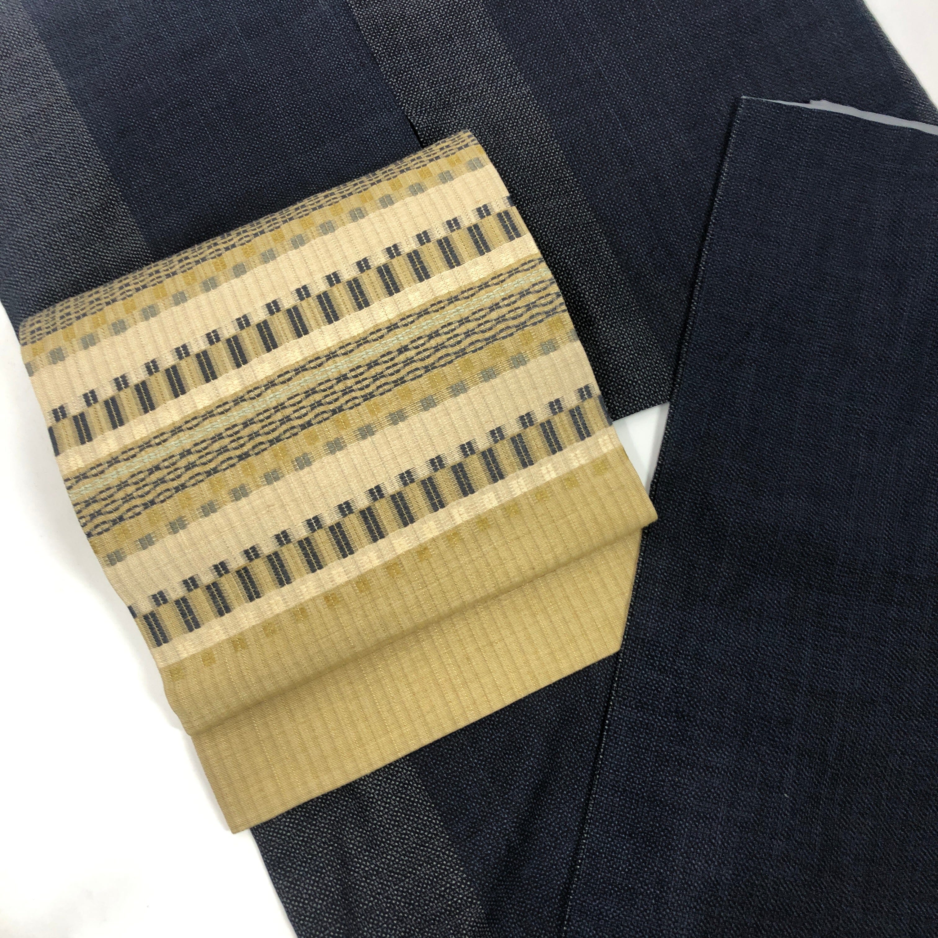 美品 本藍染 綿薩摩 袷 一六八堂 irohado