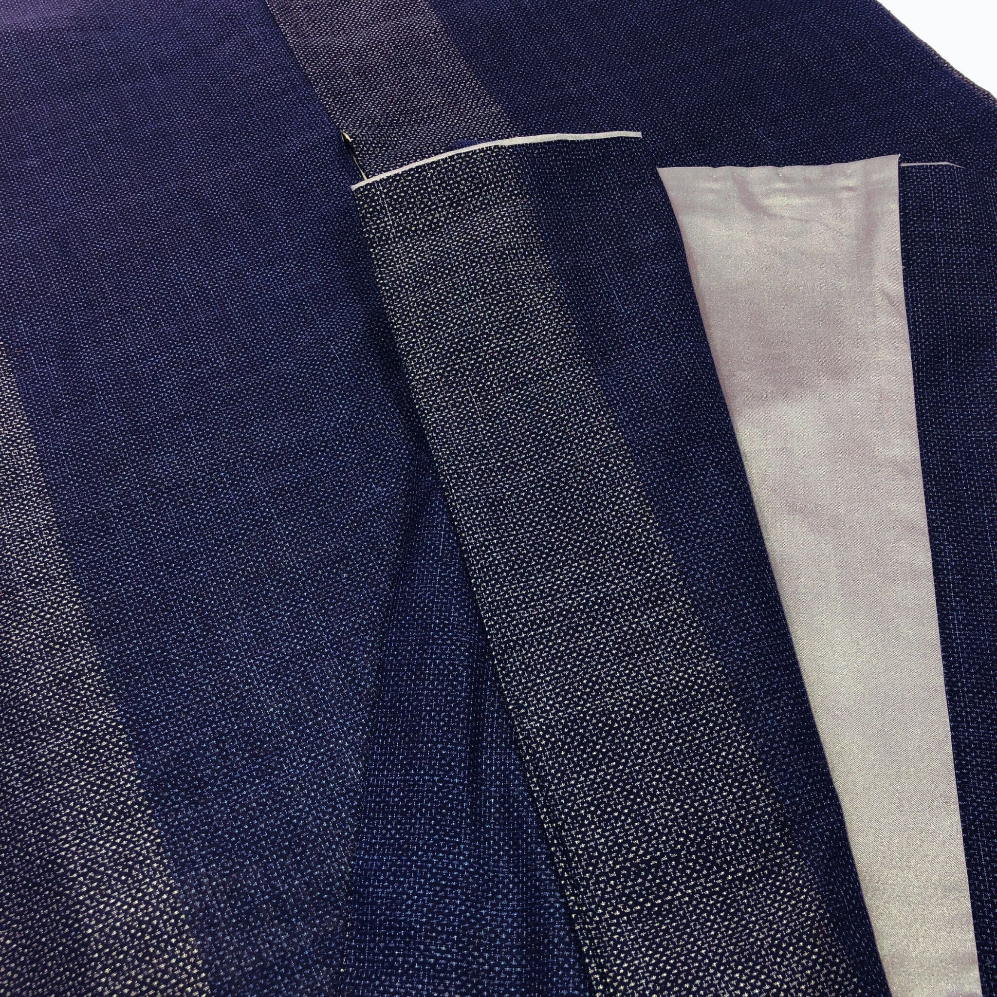 美品 本藍染 綿薩摩 袷 一六八堂 irohado