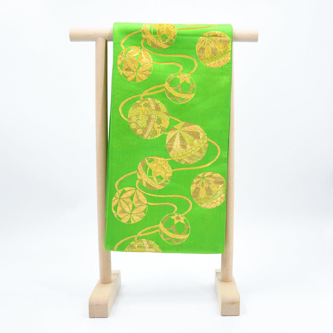 used 七歳 袋帯 手毬 黄緑 OB23000043 一六八堂 irohado