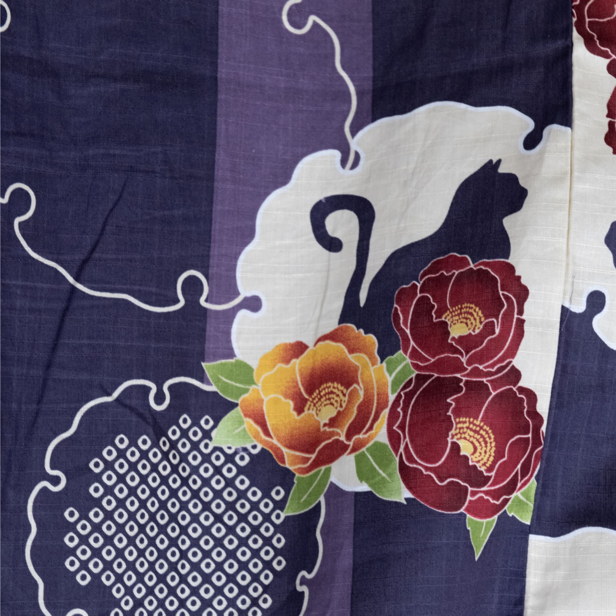 used 浴衣 雪輪に猫 YU24000008 浴衣 used