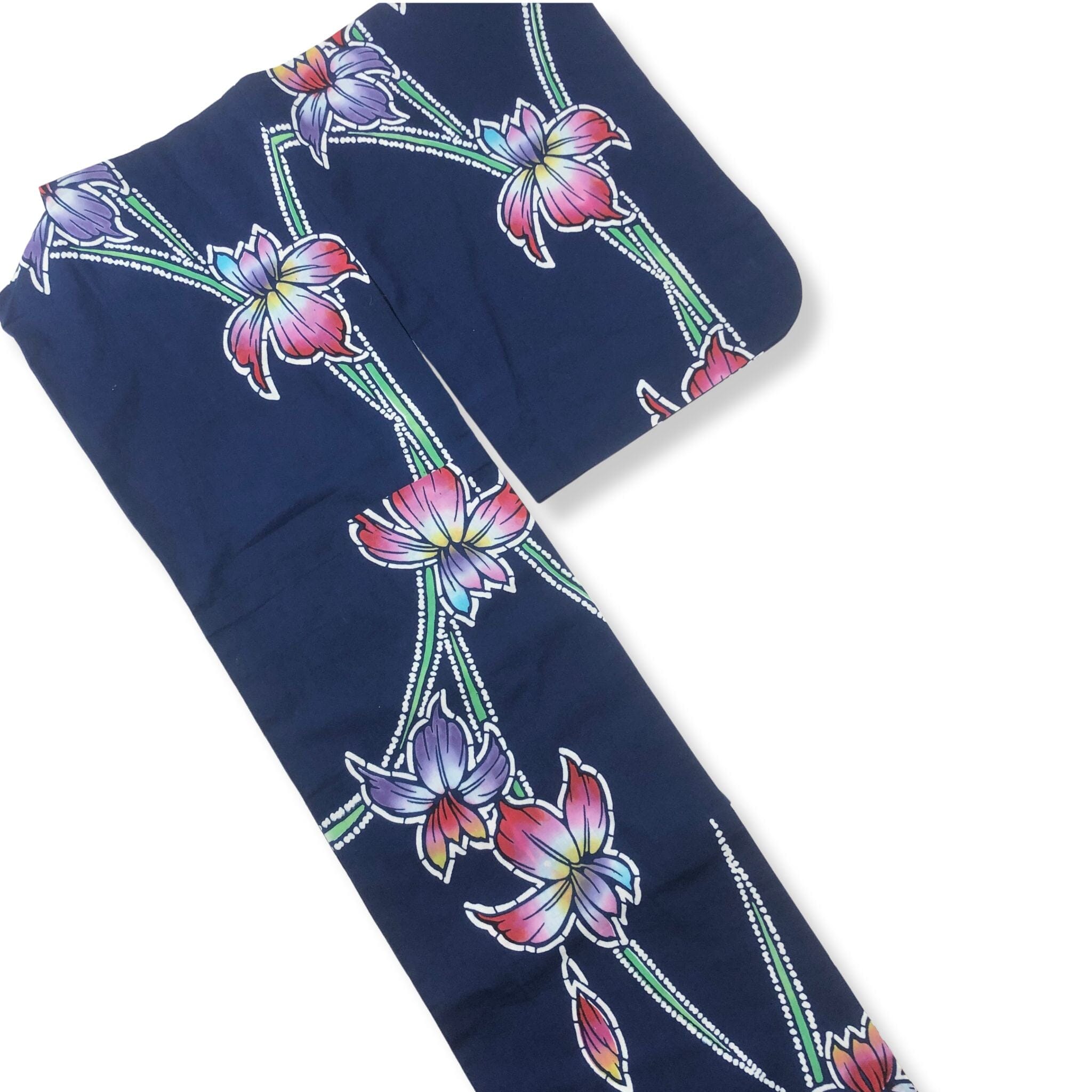 used 注染浴衣 杜若 155cm 裄丈64.5cm バチ衿 KIY202506-0005 浴衣 used