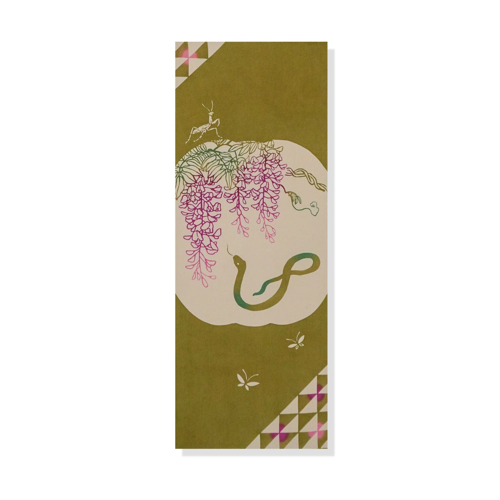 新江戸染謹製 干支てぬぐい<藤と蛇>草花色 てぬぐい 新江戸染 丸久商店