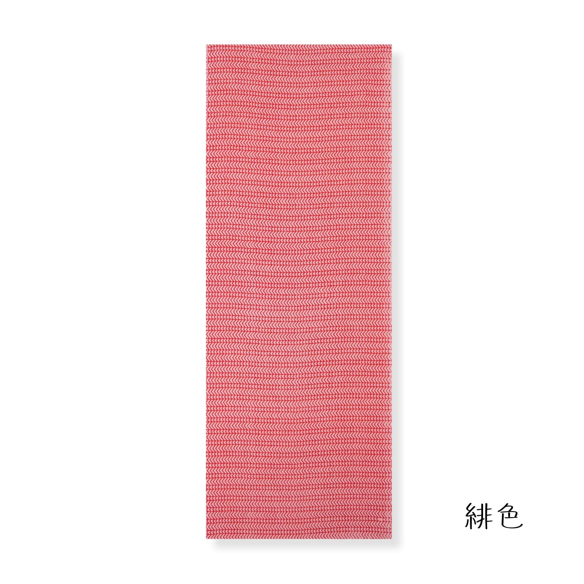 新江戸染 丸久商店 復刻てぬぐいくの字つなぎ > てぬぐい 新江戸染 丸久商店 緋色