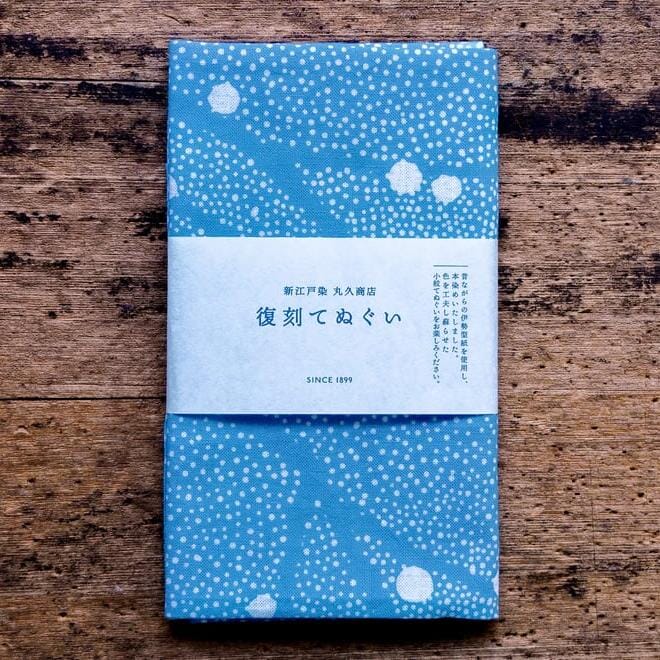 新江戸染 丸久商店 復刻てぬぐい<雪待ち> てぬぐい 新江戸染 丸久商店