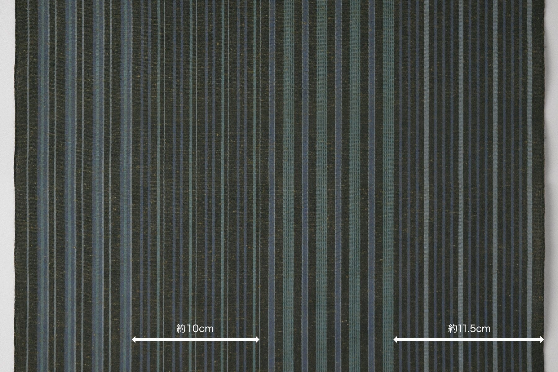 池沼織工房 千織 遠州棉紬 千織縞 常緑樹 ※メートル売り(1=1m) fabric 池沼織工房 千織