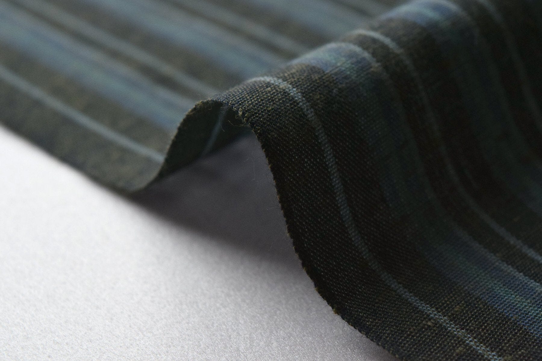 池沼織工房 千織 遠州棉紬 千織縞 常緑樹 ※メートル売り(1=1m) fabric 池沼織工房 千織