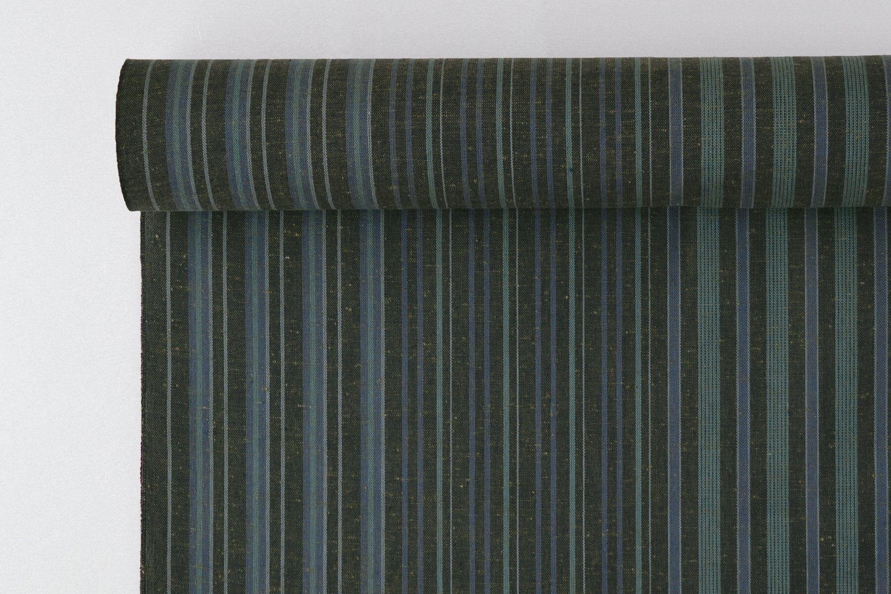 池沼織工房 千織 遠州棉紬 千織縞 常緑樹 ※メートル売り(1=1m) fabric 池沼織工房 千織