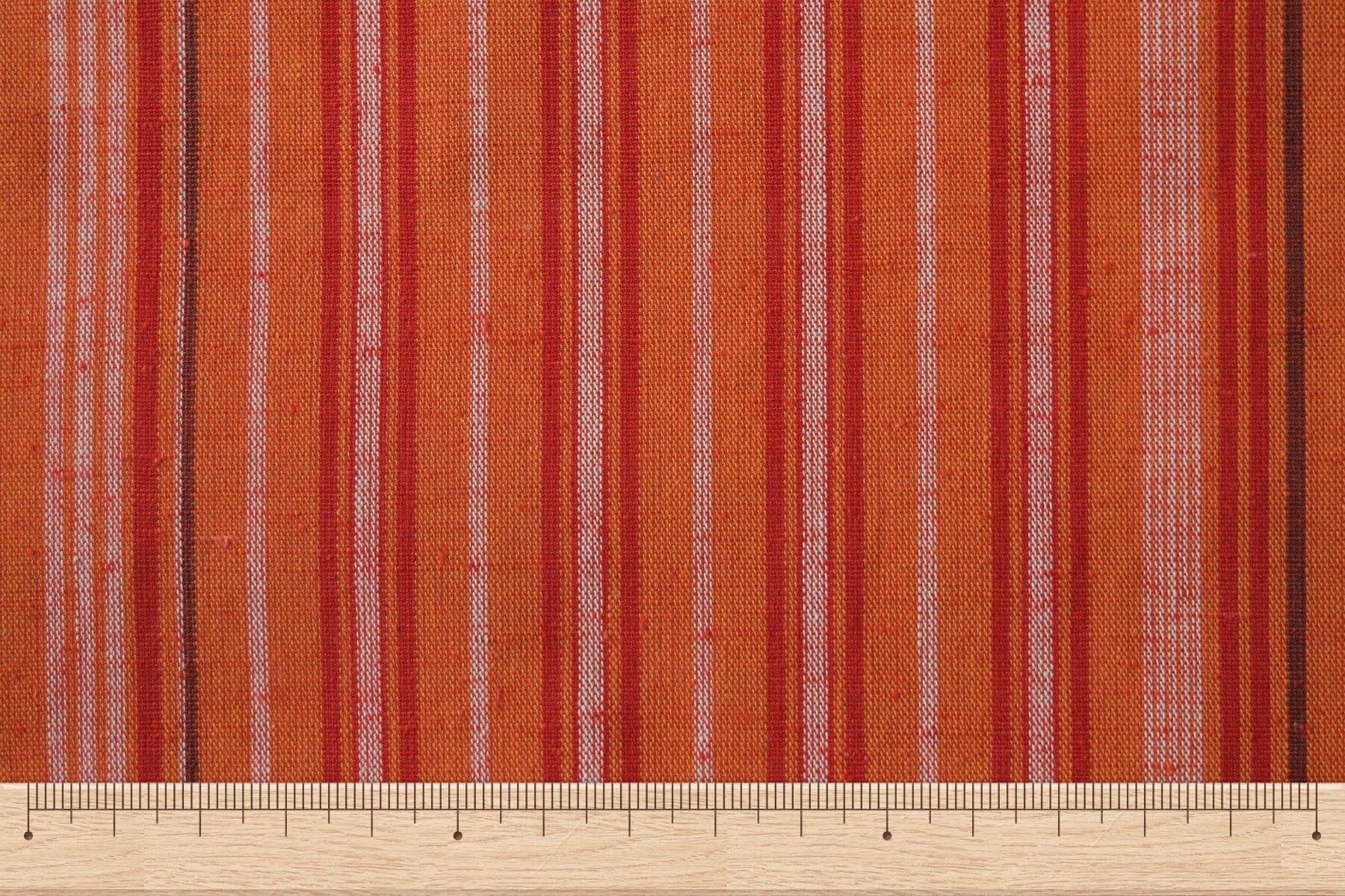 池沼織工房 千織 遠州棉紬 千織縞 甘柿 ※メートル売り(1=1m) fabric 池沼織工房 千織