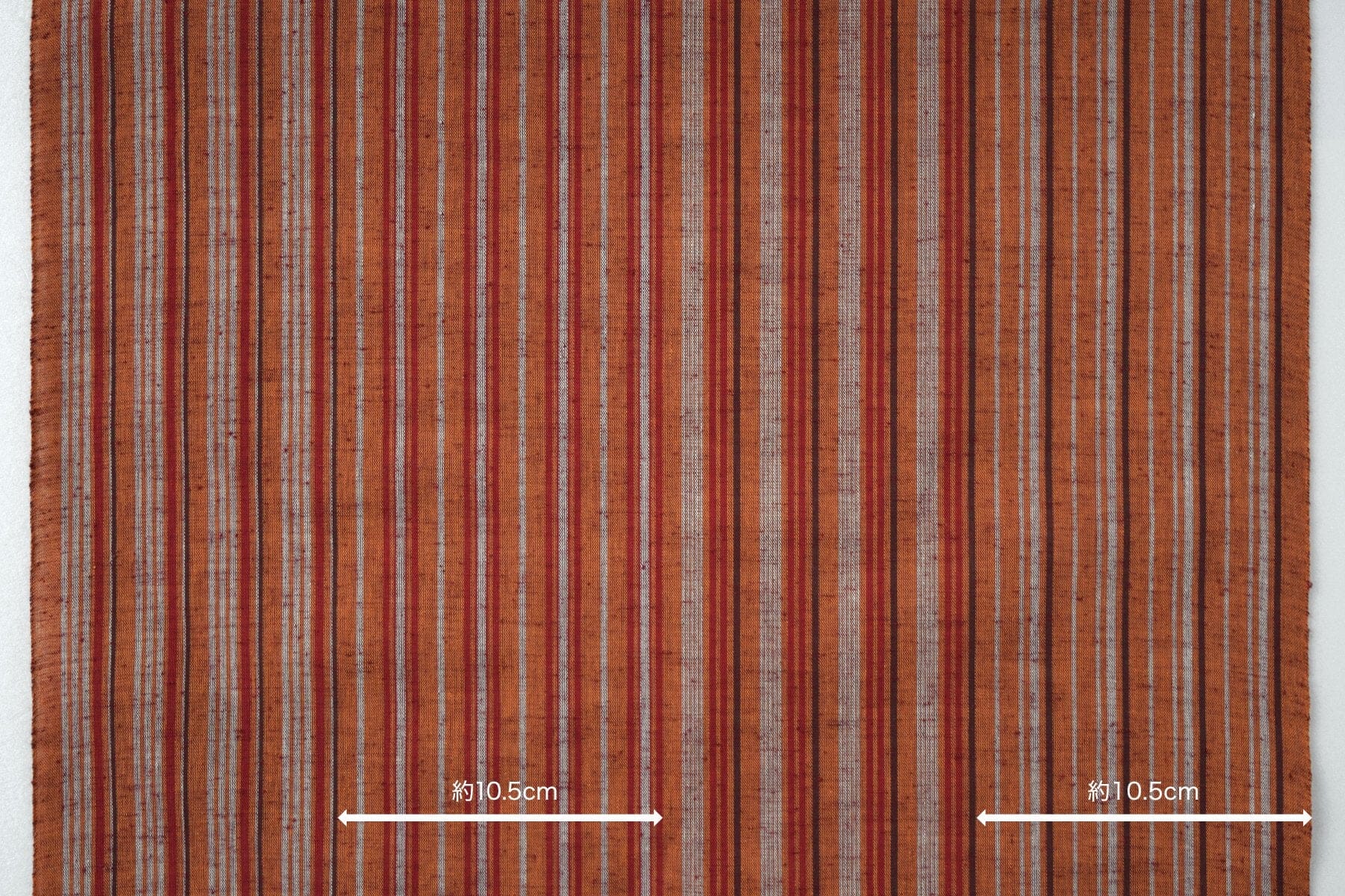 池沼織工房 千織 遠州棉紬 千織縞 蔦紅葉 ※メートル売り(1=1m) fabric 池沼織工房 千織