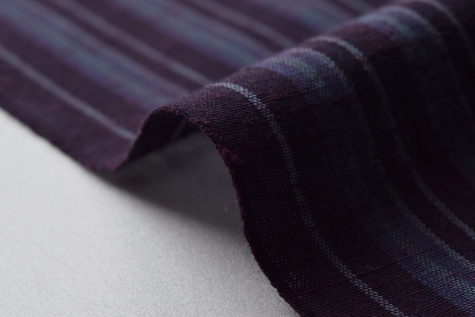 池沼織工房 千織 遠州棉紬 千織縞 紫 ※メートル売り(1=1m) fabric 池沼織工房 千織