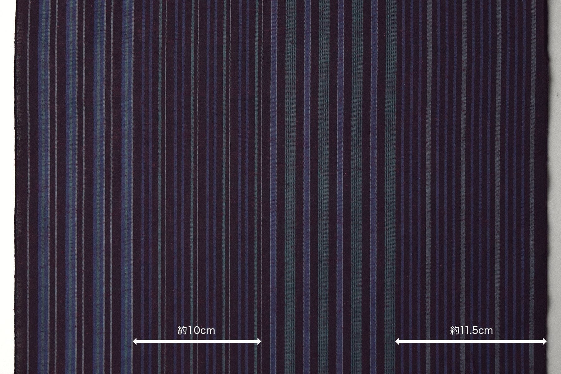 池沼織工房 千織 遠州棉紬 千織縞 紫 ※メートル売り(1=1m) fabric 池沼織工房 千織