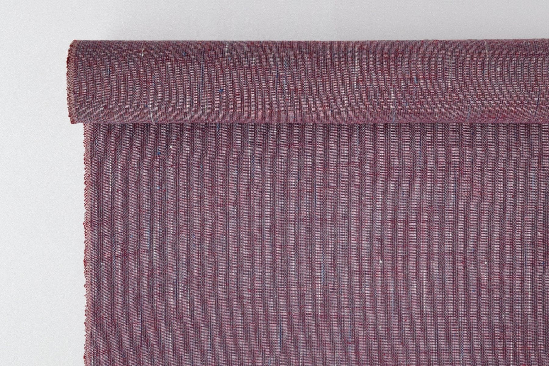 池沼織工房 遠州棉紬 みぞれ アオ×エンジ ※メートル売り(1=1m) fabric 池沼織工房 千織