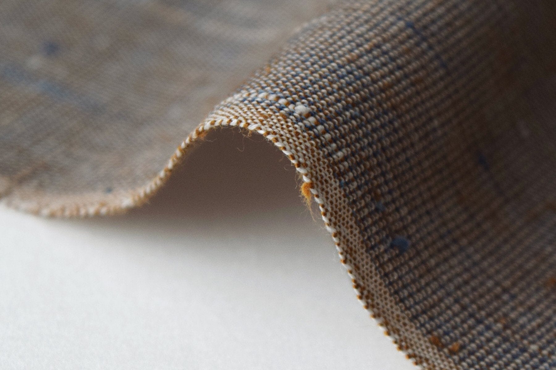 池沼織工房 遠州棉紬 みぞれ アオ×キャラ ※ メートル売り(1=1m) fabric 池沼織工房 千織